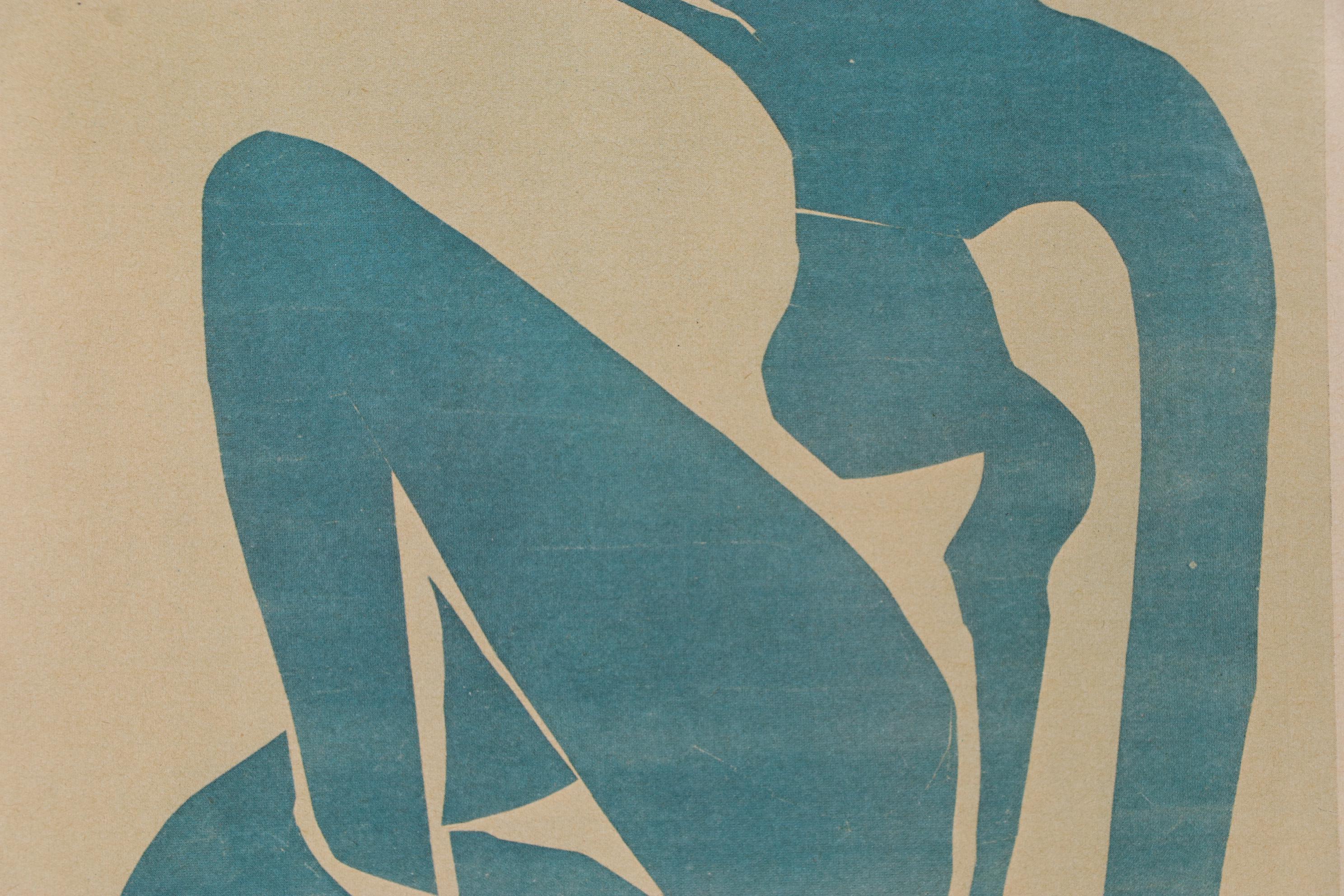 Letterpress Halftone after Henri Matisse "Blue Nude I," Mid to Late 20th Century