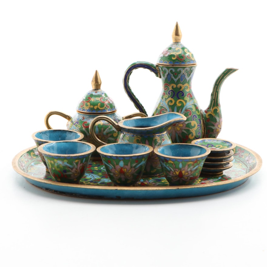 Chinese Cloisonné Miniature Tea Set