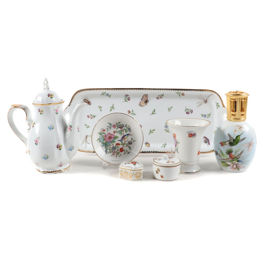 Godinger "Primavera" Tray with Other Ceramic and Porcelain Table Accessories