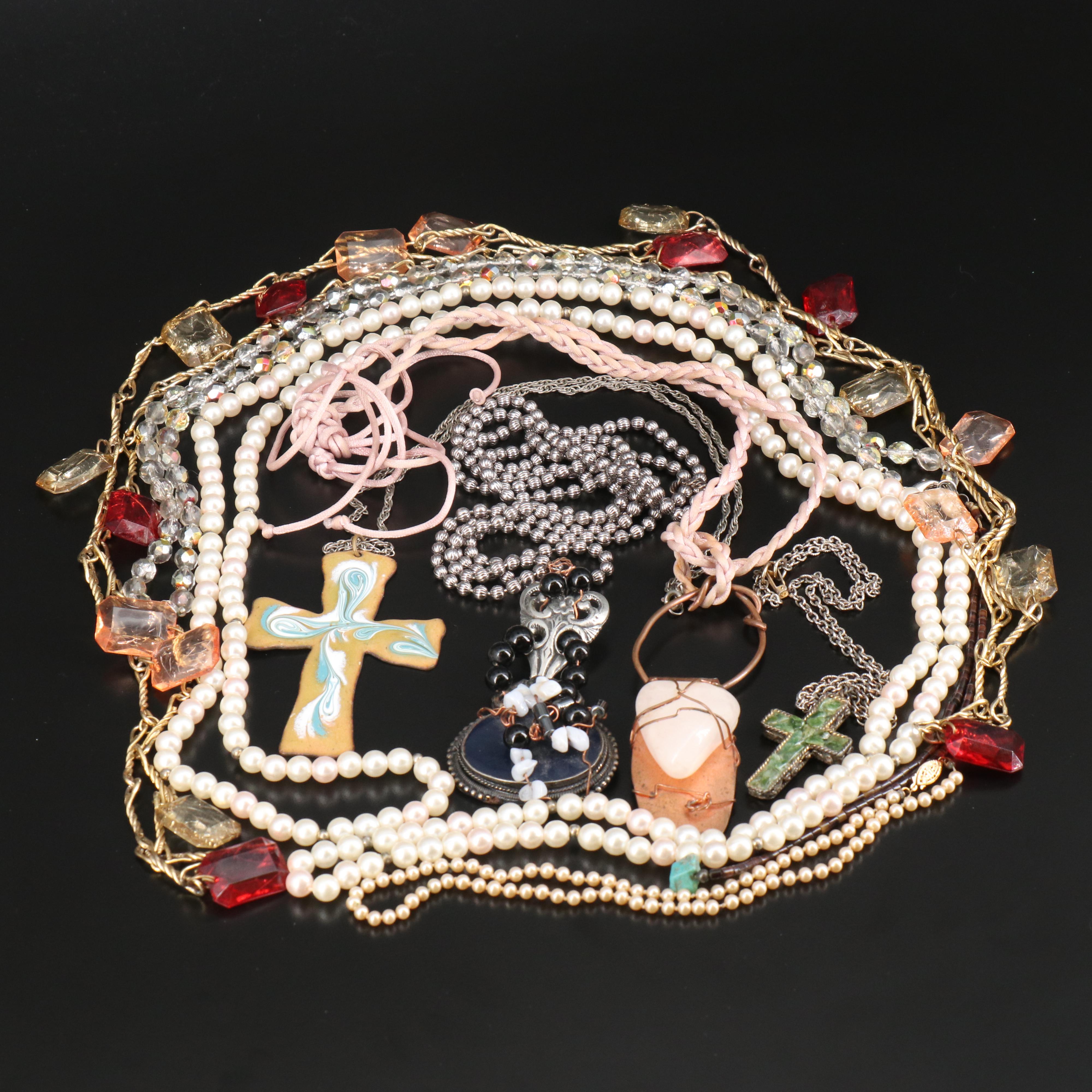 Jewelry Lot Featuring Agate, Turquoise and Black Onyx