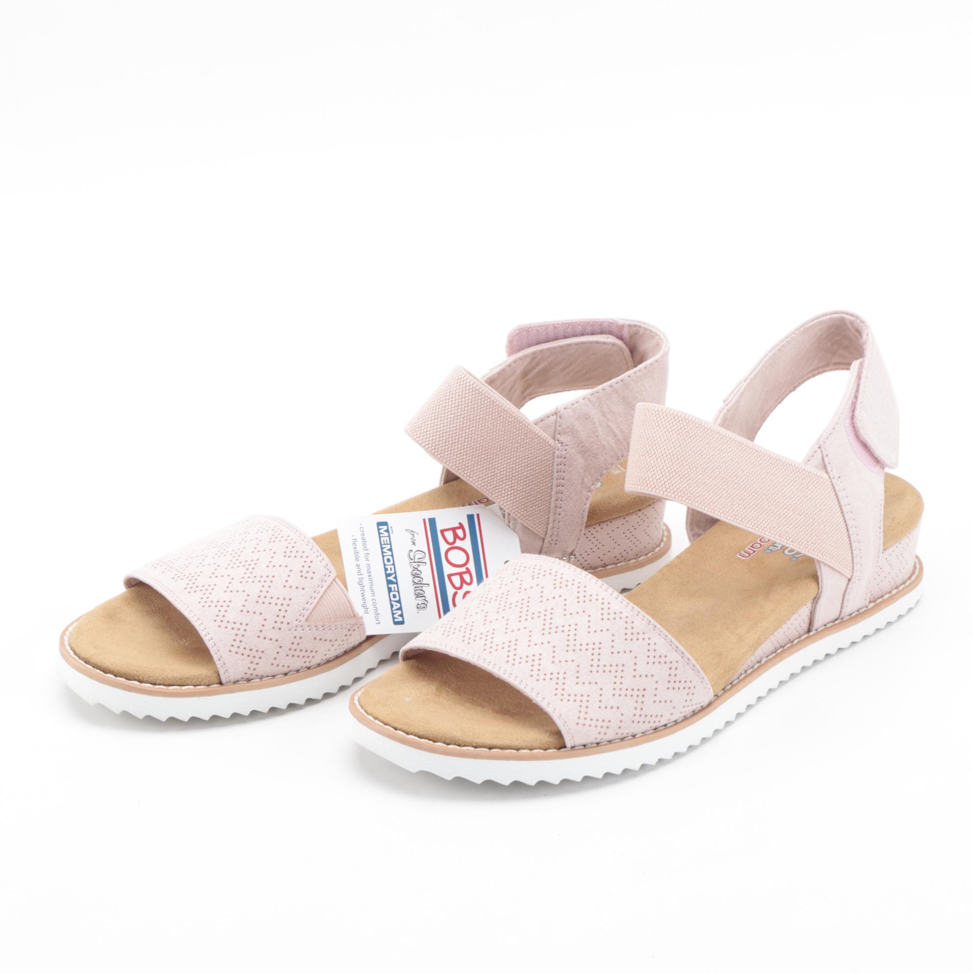 Marc Fisher Magenta Suede Verily Sandals with Bobs Blush Desert Kiss Sandals