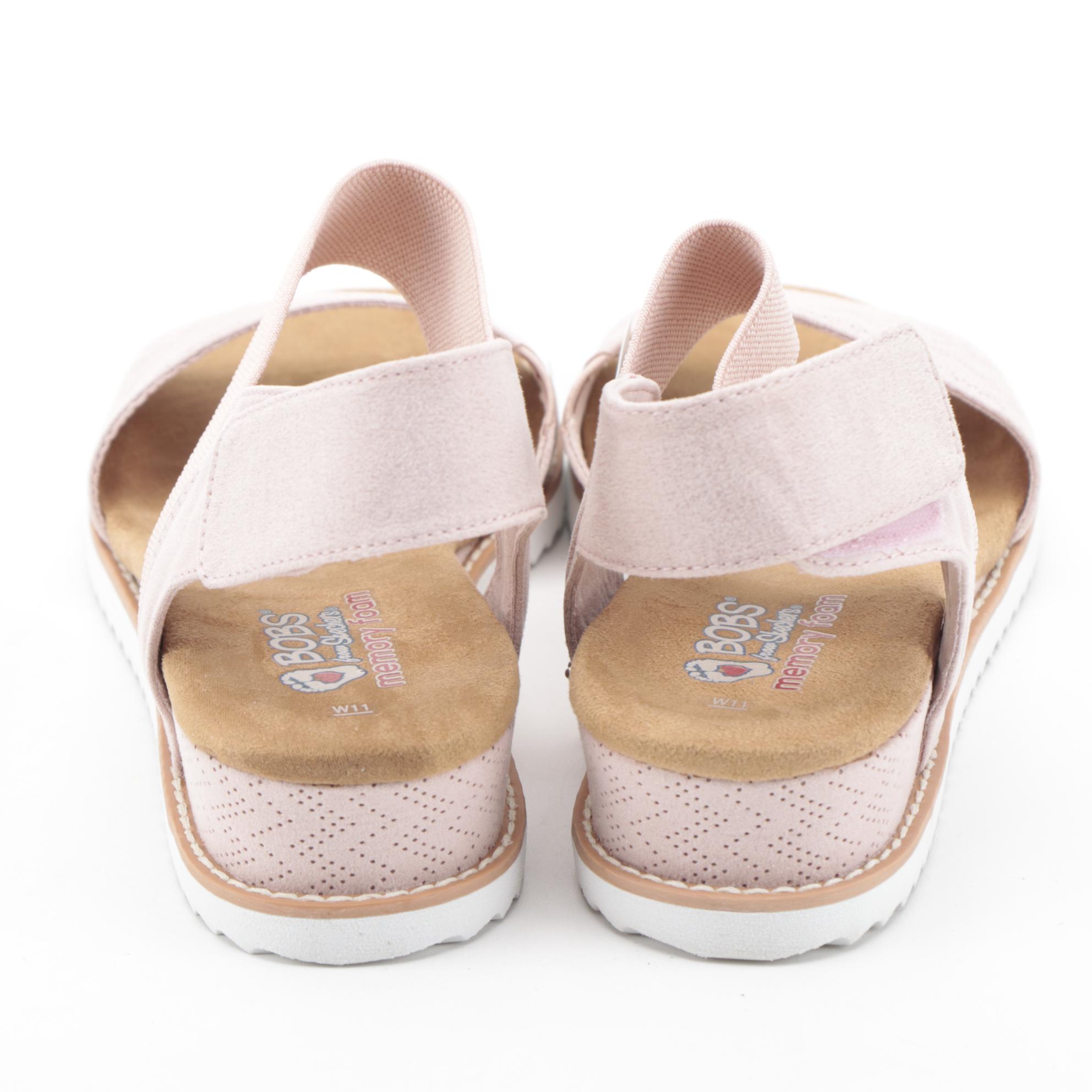 Marc Fisher Magenta Suede Verily Sandals with Bobs Blush Desert Kiss Sandals