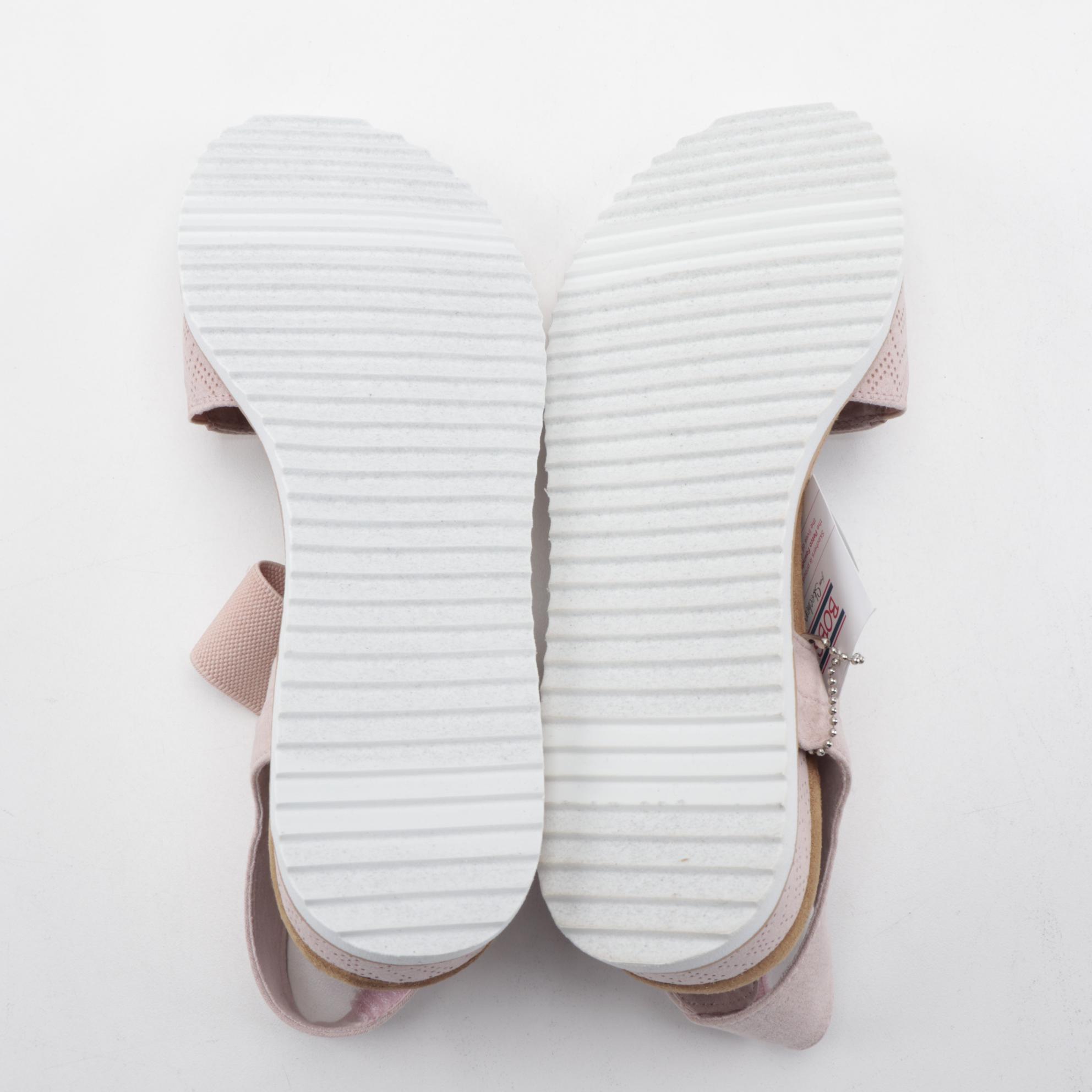 Marc Fisher Magenta Suede Verily Sandals with Bobs Blush Desert Kiss Sandals