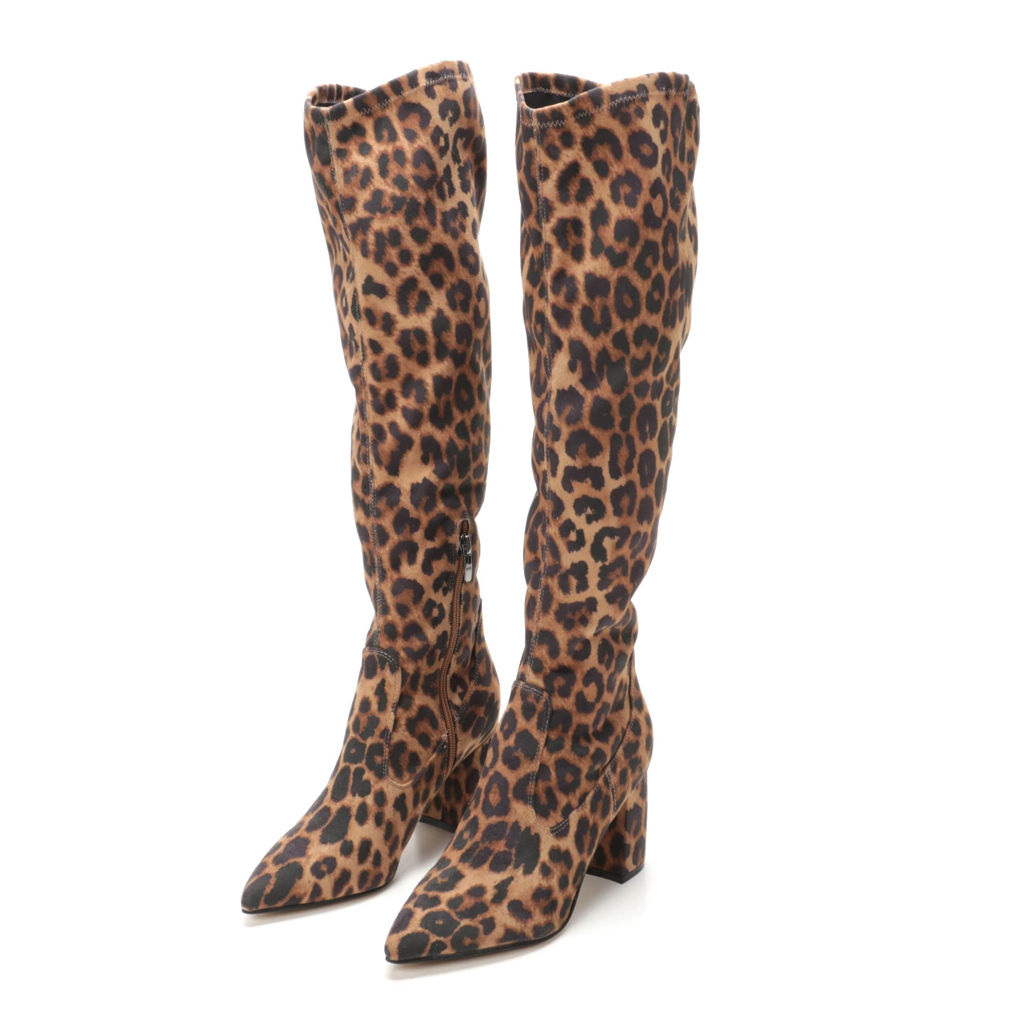 Marc Fisher Retie Leopard Knee-High Boots