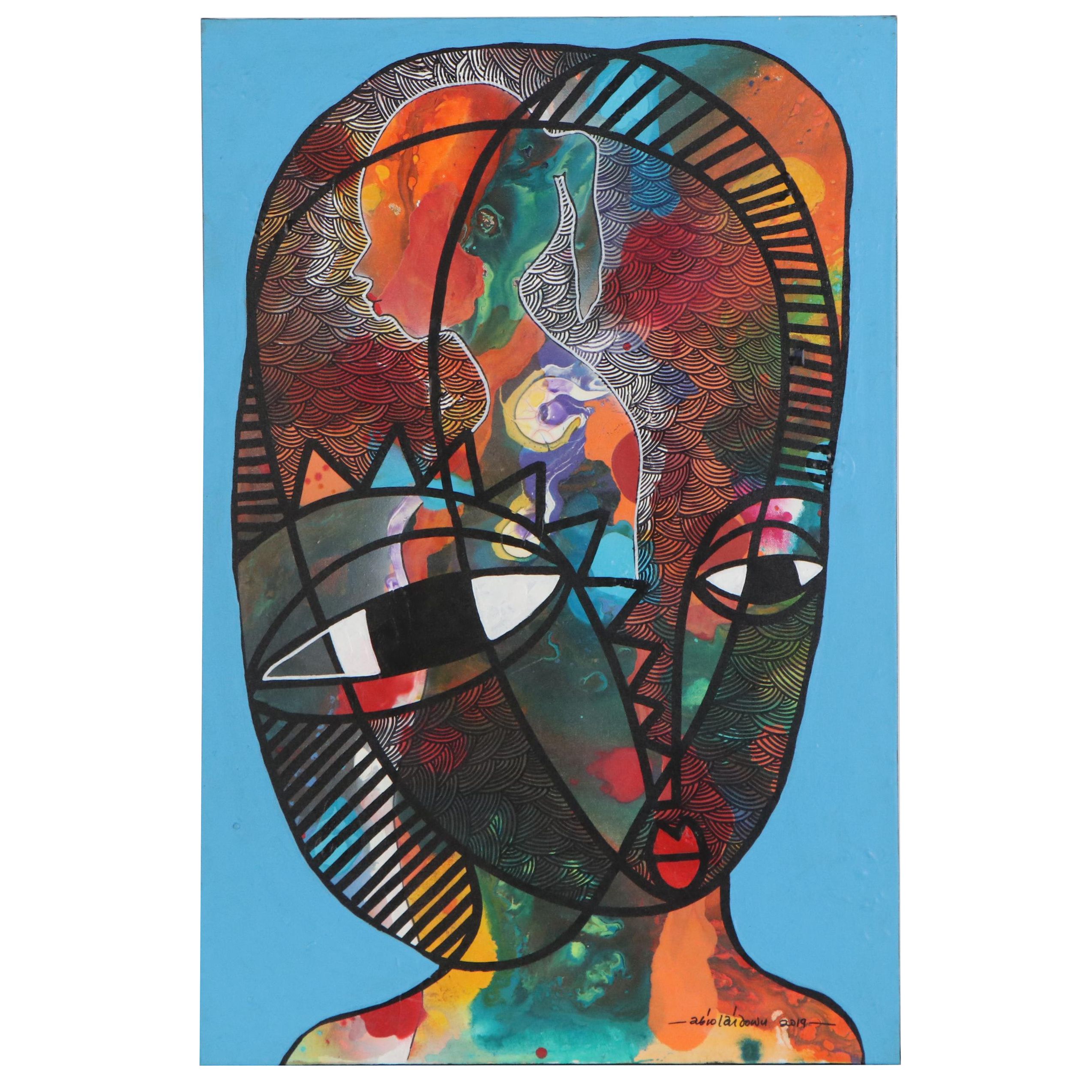 Abiola Idowu Mixed Media Painting "Miracle II," 2020