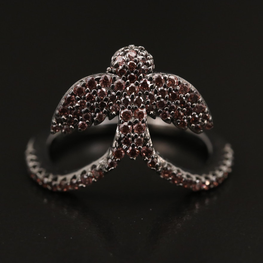 Sterling Cubic Zirconia Bird Ring