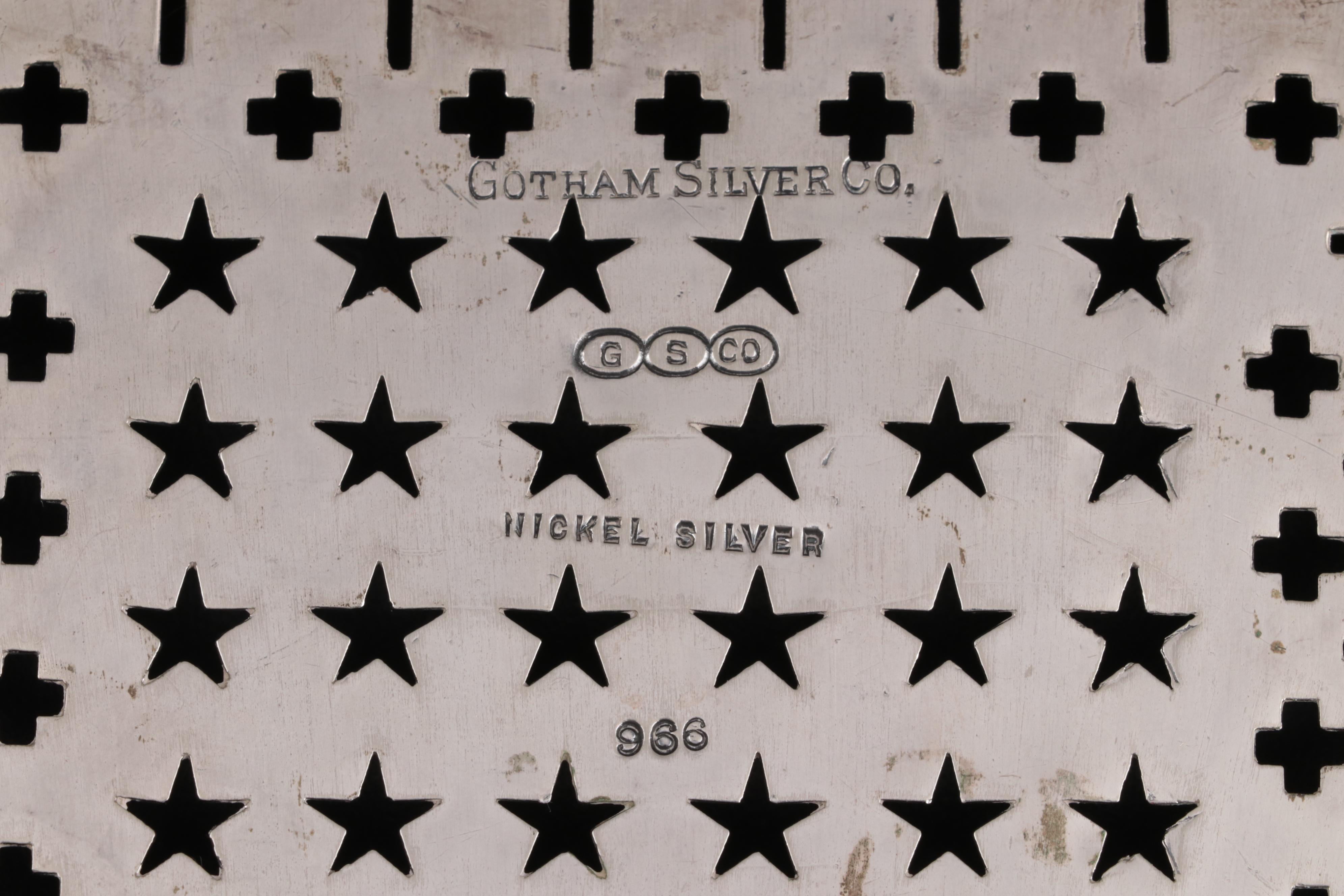 Gotham Silver Co. Silver Plate Footed Gallery Trays, c. 1920-1950