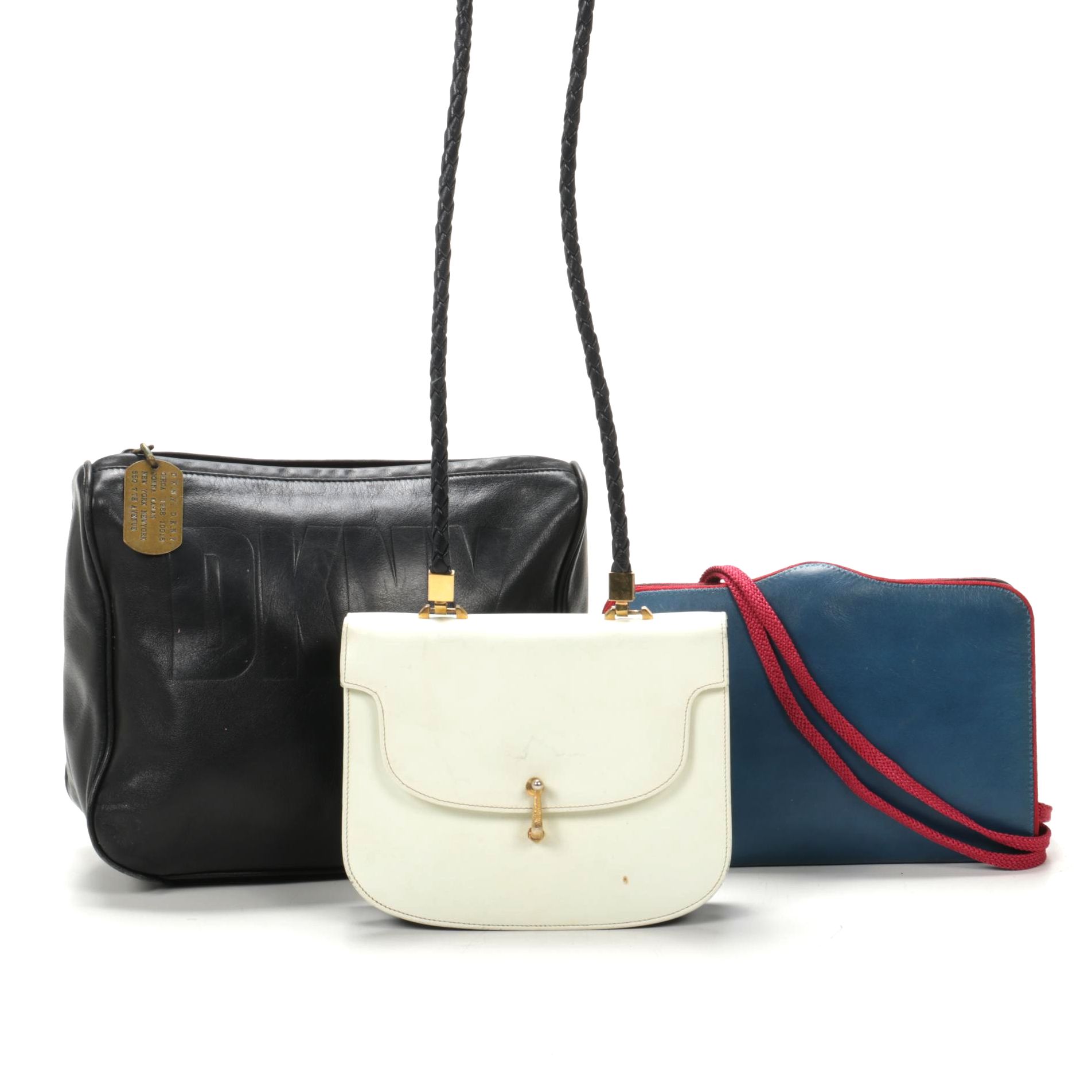 Ted Lapidus Flap Purse, DKNY Pouch and Greta Leather Flap Purse