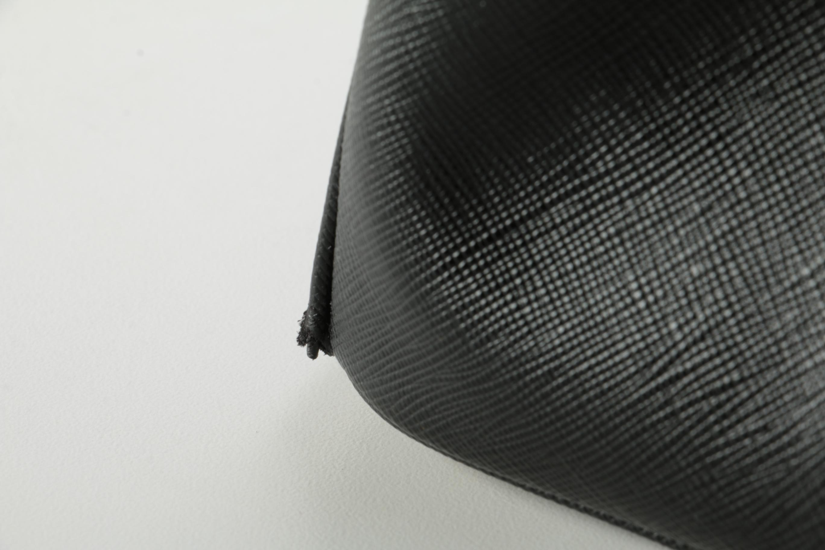 Prada Saffiano Lux Medium Shopping Tote In Black Leather