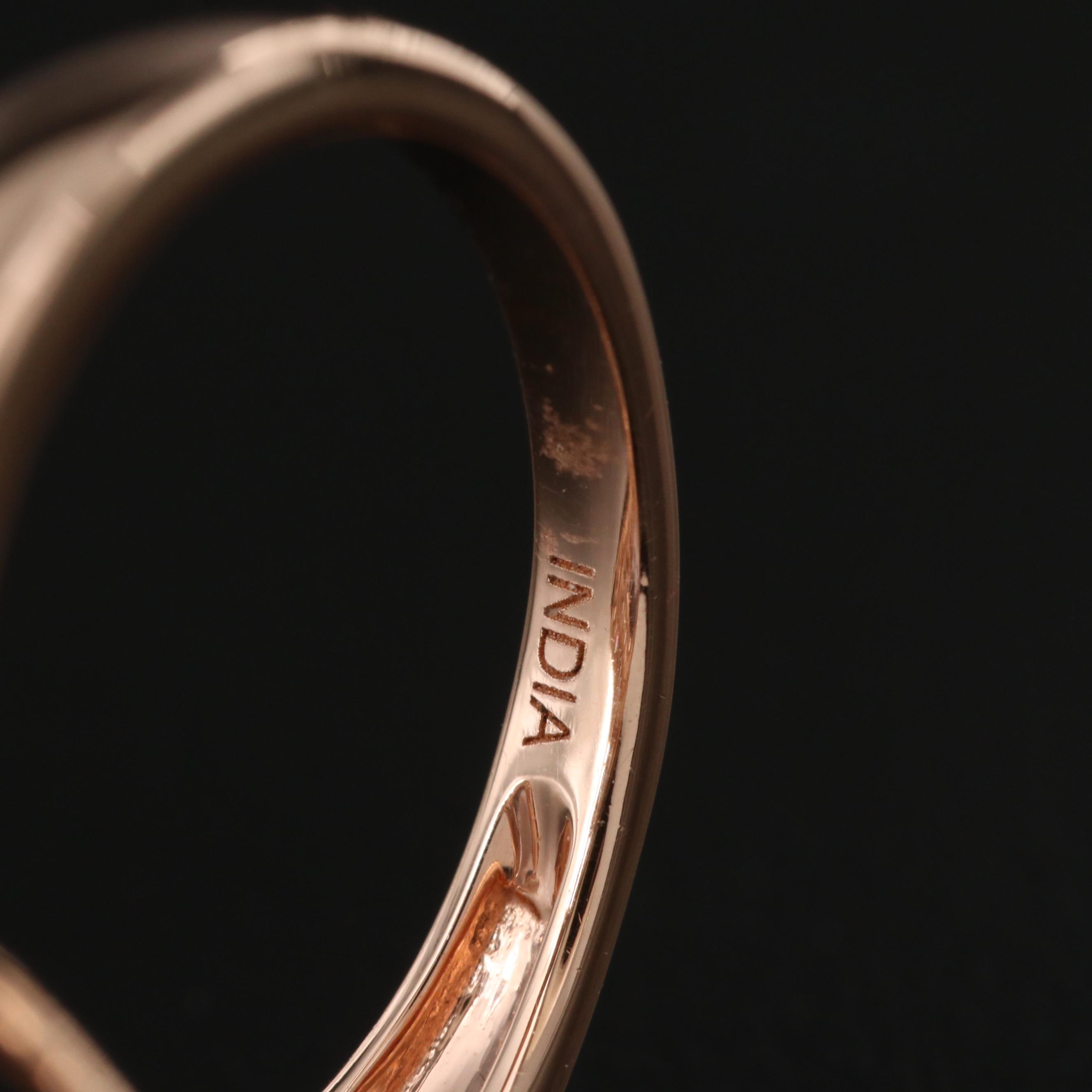 14K Rose Gold 4.00 CT Morganite and Sapphire Ring