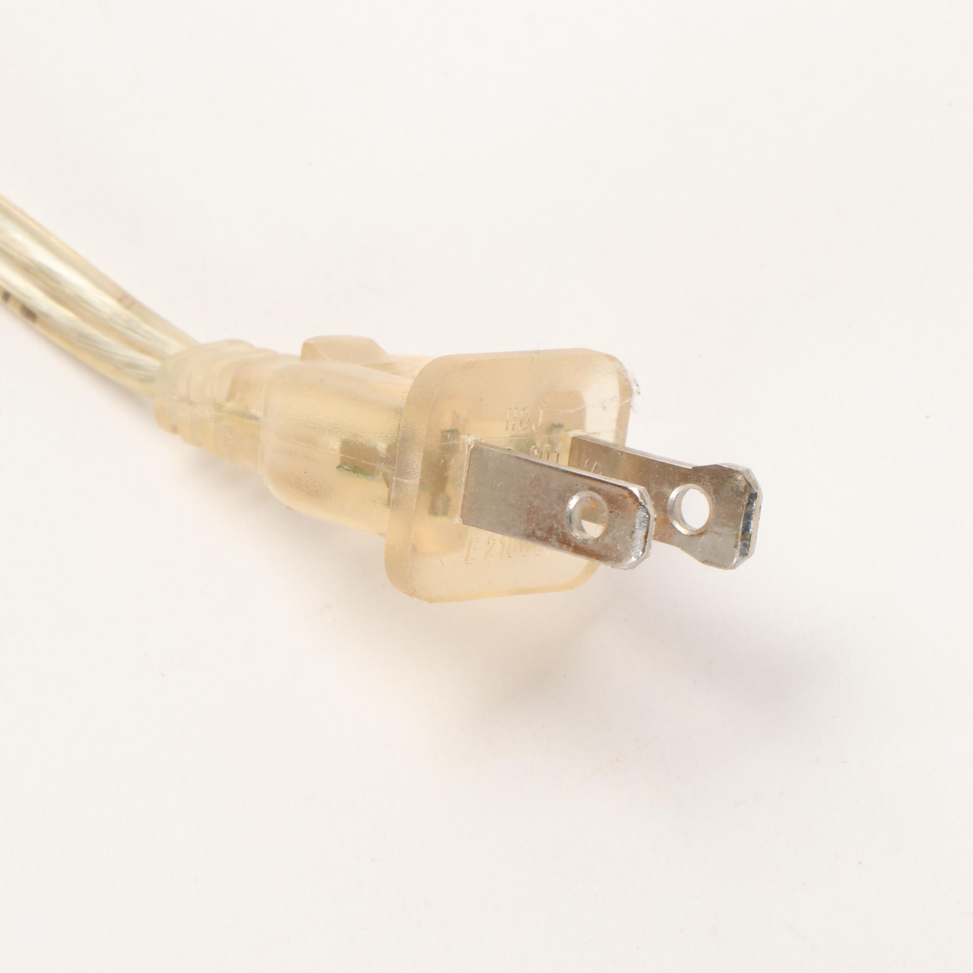 Pair of Modernist Style Gilt Metal Cage Table Lamps