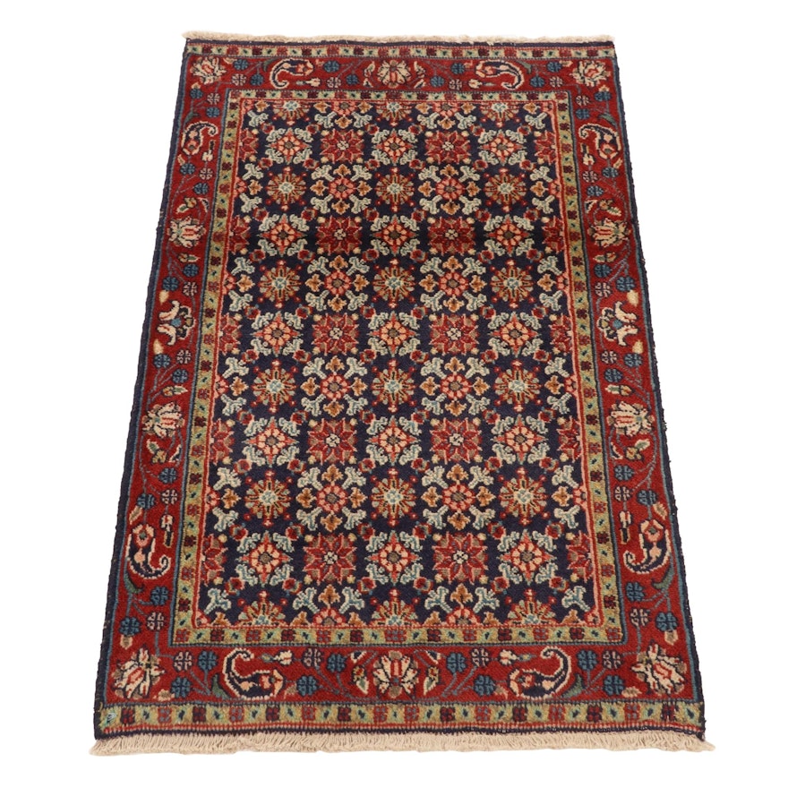 2' x 3'4 Hand-Knotted Persian Tabriz Accent Rug, 1980s