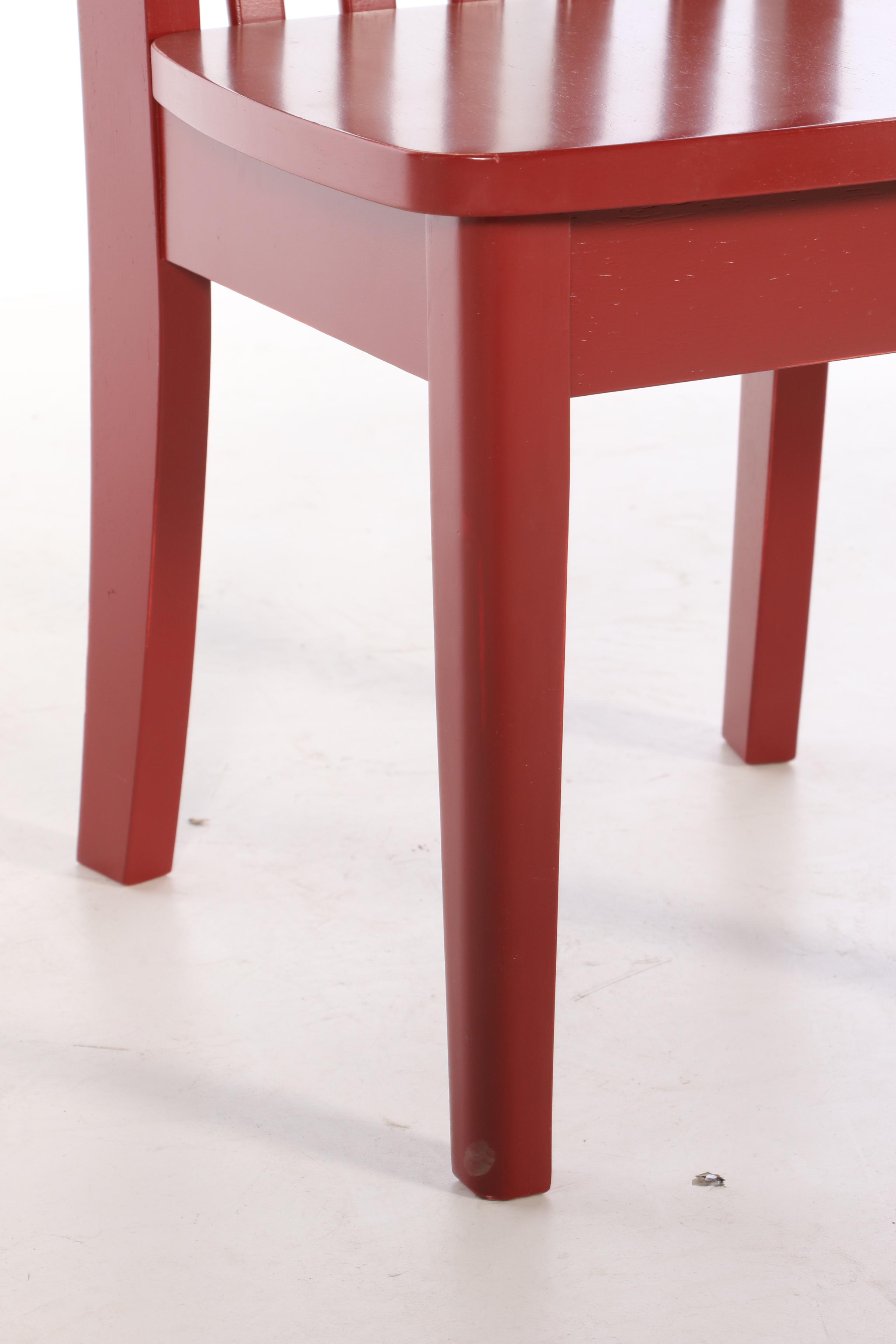 Pottery Barn Kids "Carolina" Play Table and Painted Wood Chairs