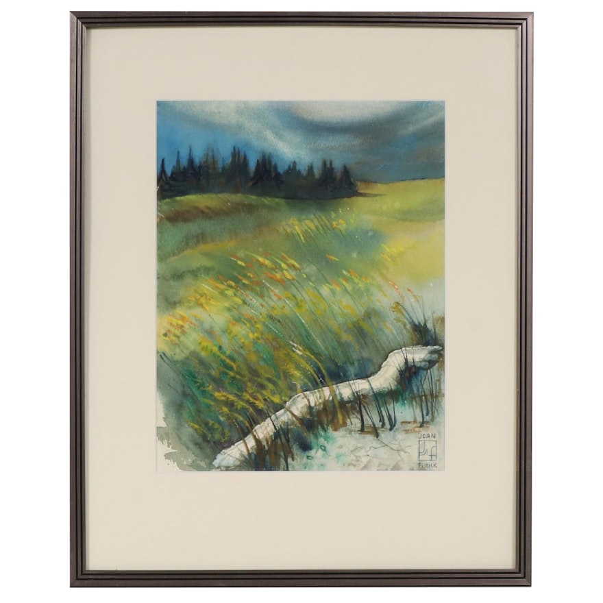 Joan Fistick Watercolor Painting, "Weather"