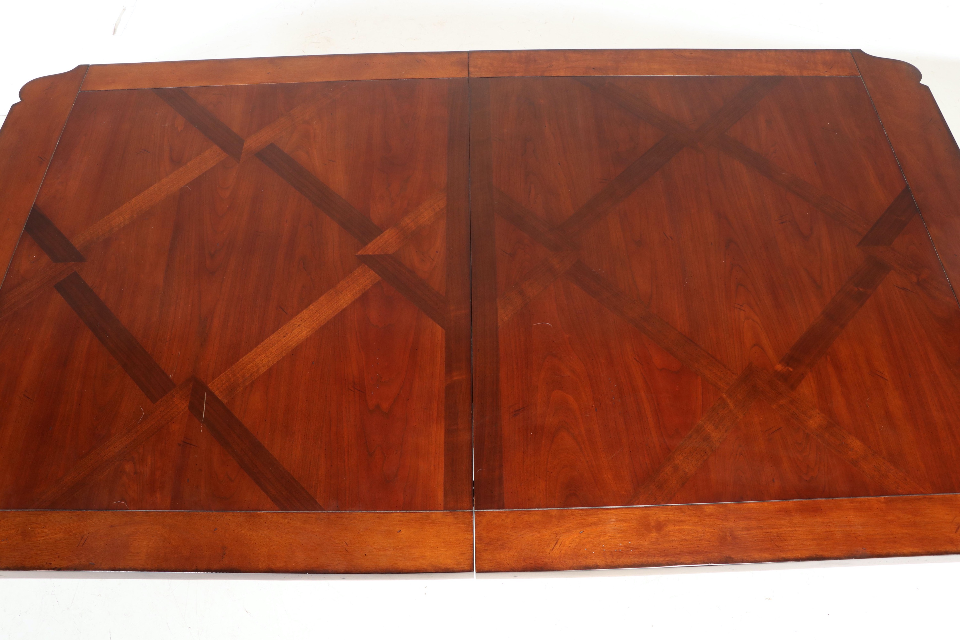 Bernhardt "Tuscan Villa" Expandable Dining Table with Eight Dining Chairs