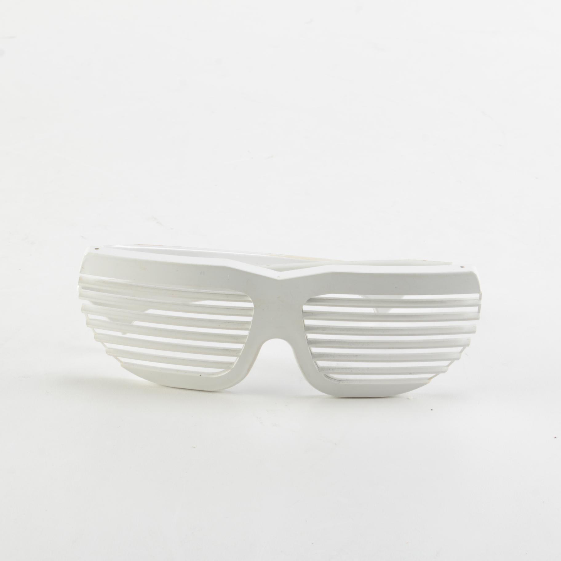 Volpini White Shutter Shade Sunglasses with Jacques Durand Case, Made in France
