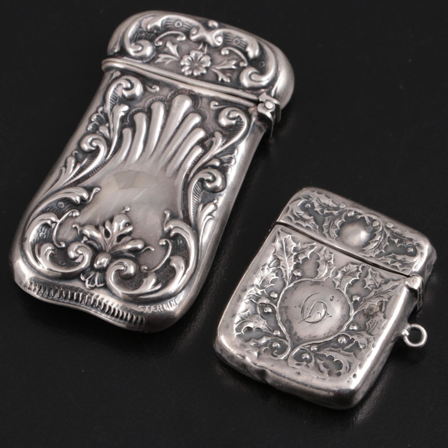 Webster and Other American Sterling Silver Vesta Case, Late 19th/Early 20th C.