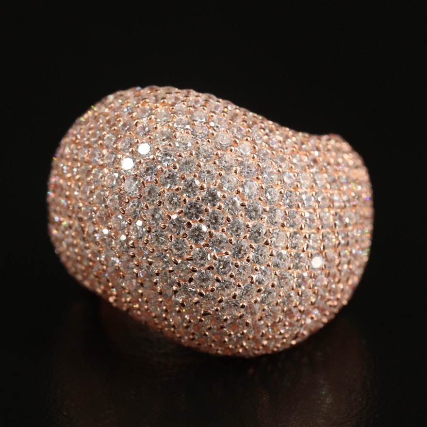Sterling Cubic Zirconia Dome Ring