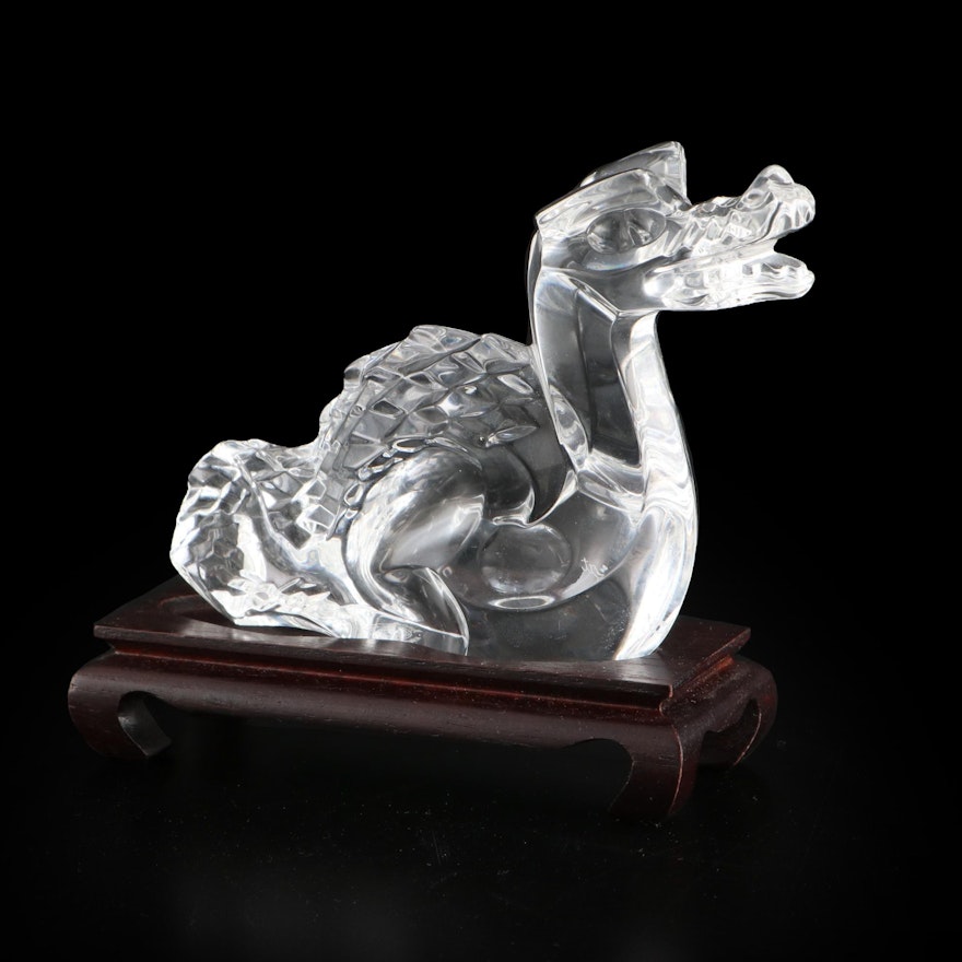 Baccarat "Zodiac Animals" Crystal Dragon Figurine with Base