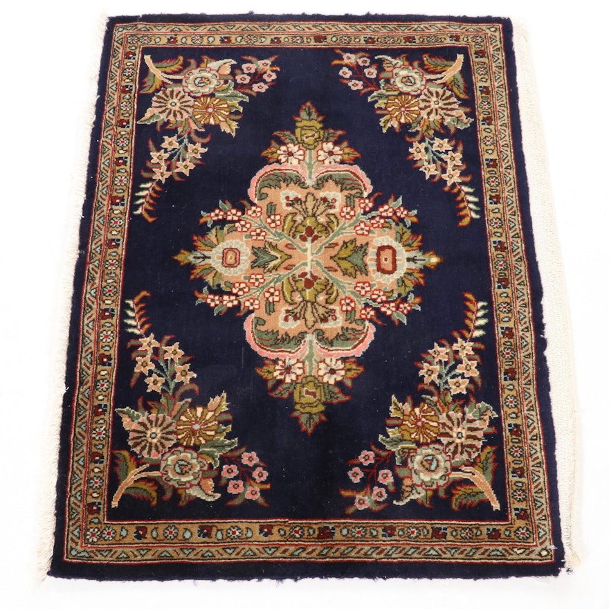 2'3 x 2'10 Hand-Knotted Persian Accent Rug, 1970s