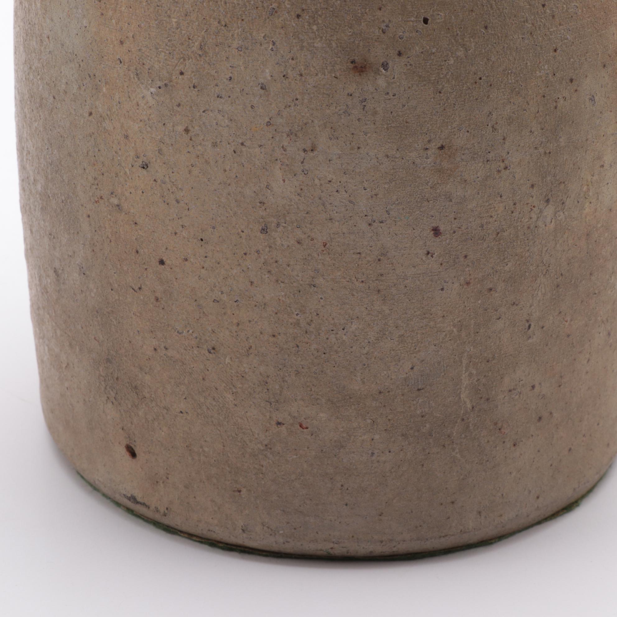 Salt Glazed Pottery Crock Table Lamps, Early to Mid 20th Century