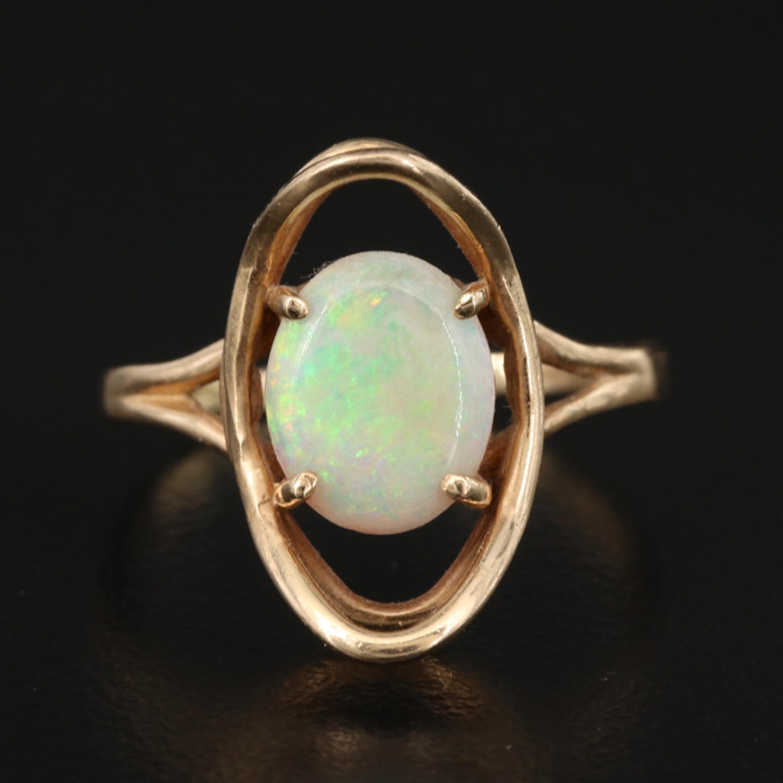 10K Opal Wirework Ring