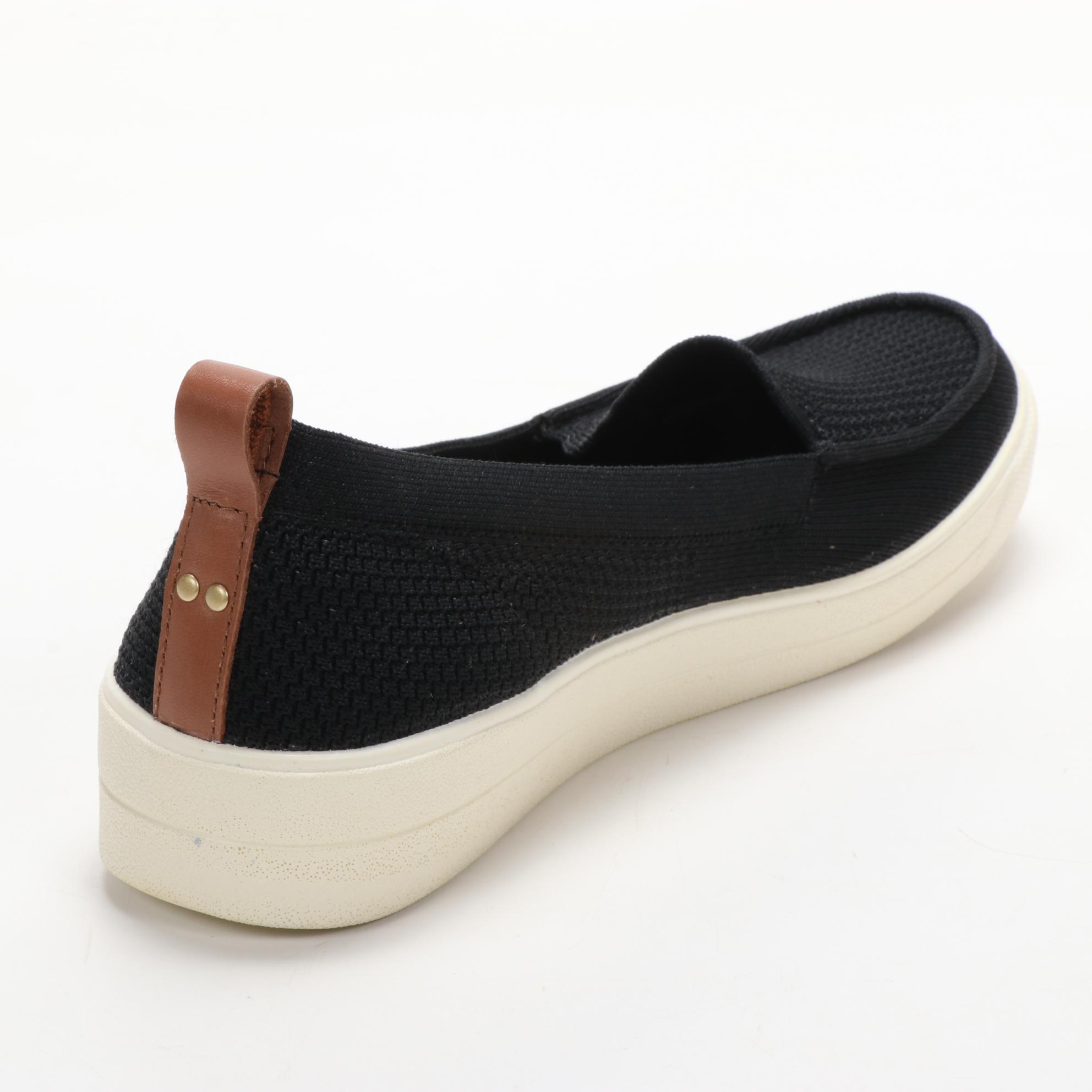 Ryka Memory Foam Slip-On Sneakers in Black and Slate Grey
