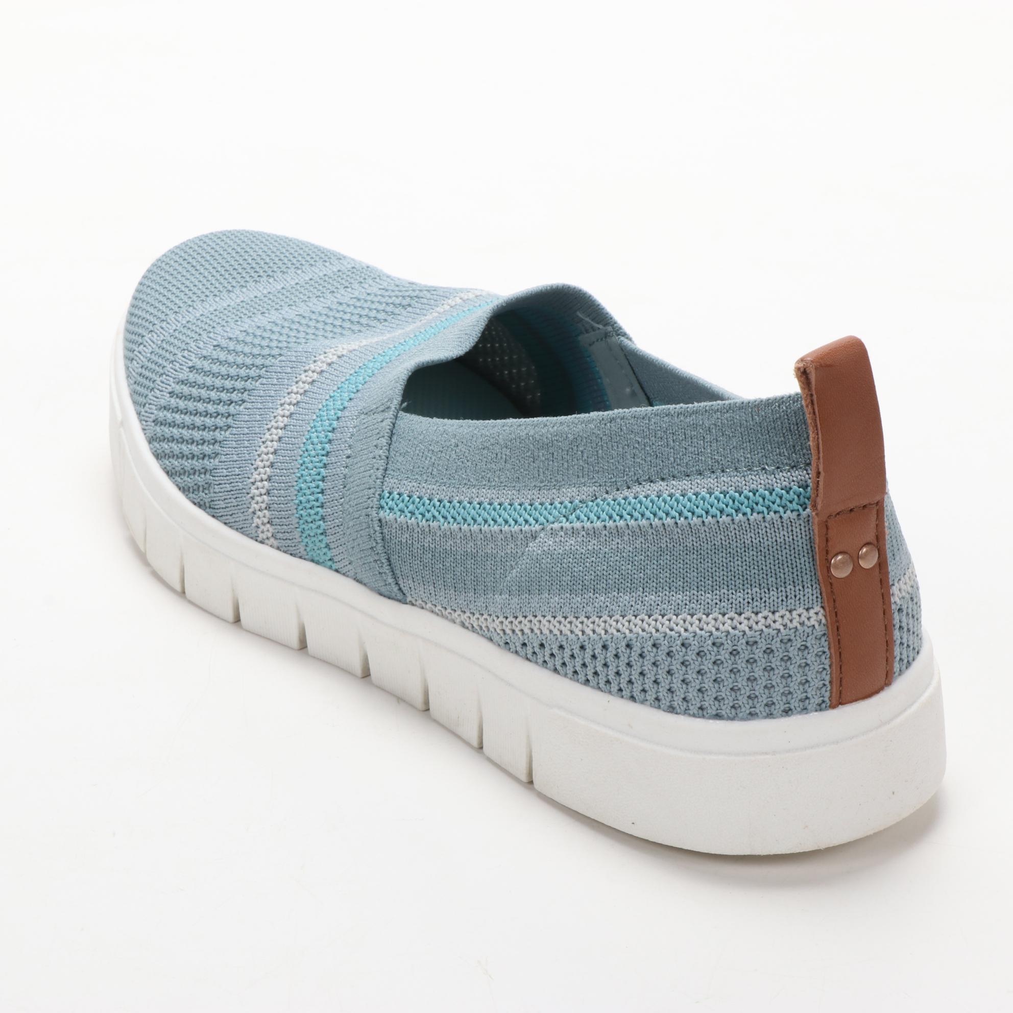 Ryka Memory Foam Slip-On Sneakers in Black and Slate Grey