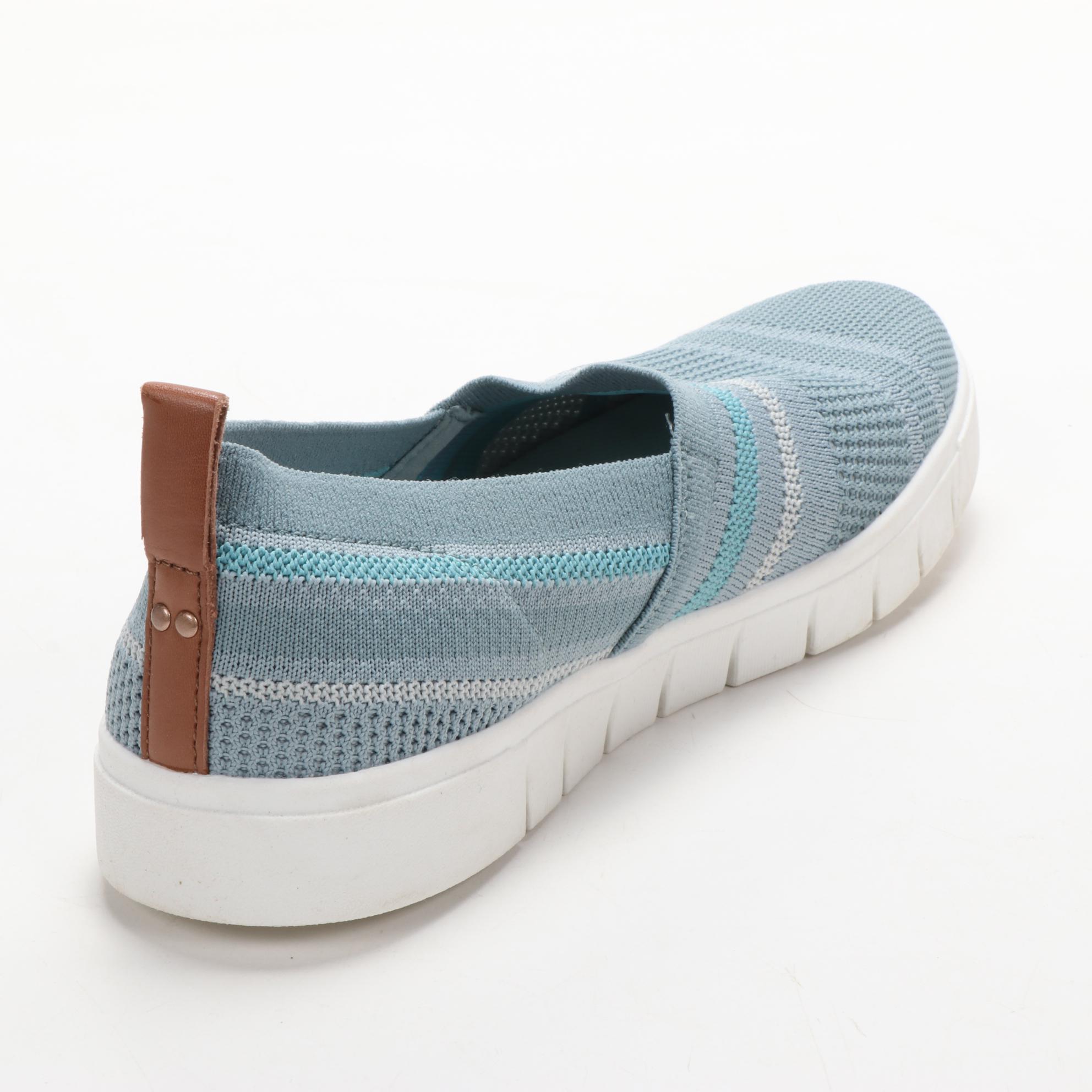 Ryka Memory Foam Slip-On Sneakers in Black and Slate Grey