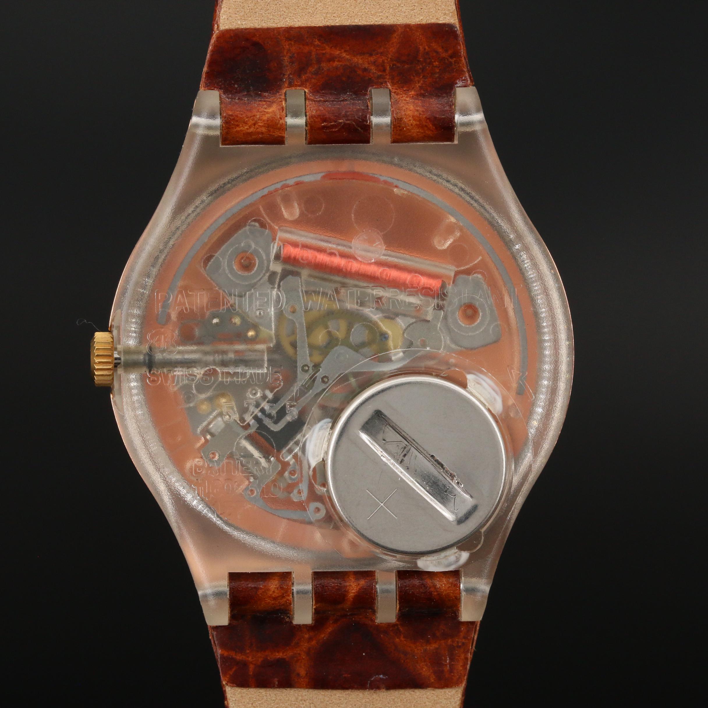 Vintage "Copper and Black" Swiss Swatch Watch