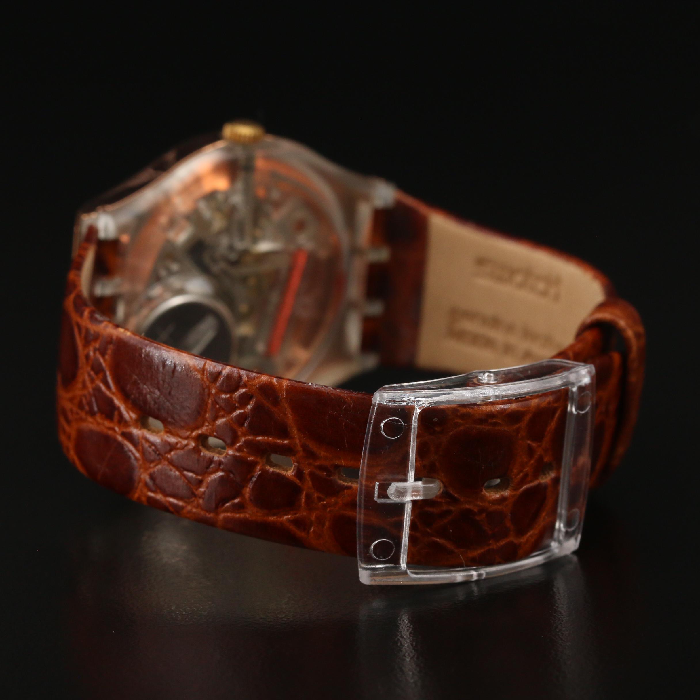 Vintage "Copper and Black" Swiss Swatch Watch