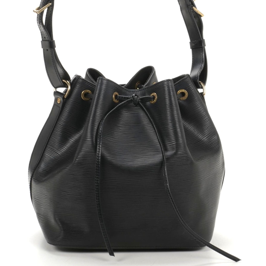 Louis Vuitton Petit Noé Shoulder Bag in Black Epi Leather