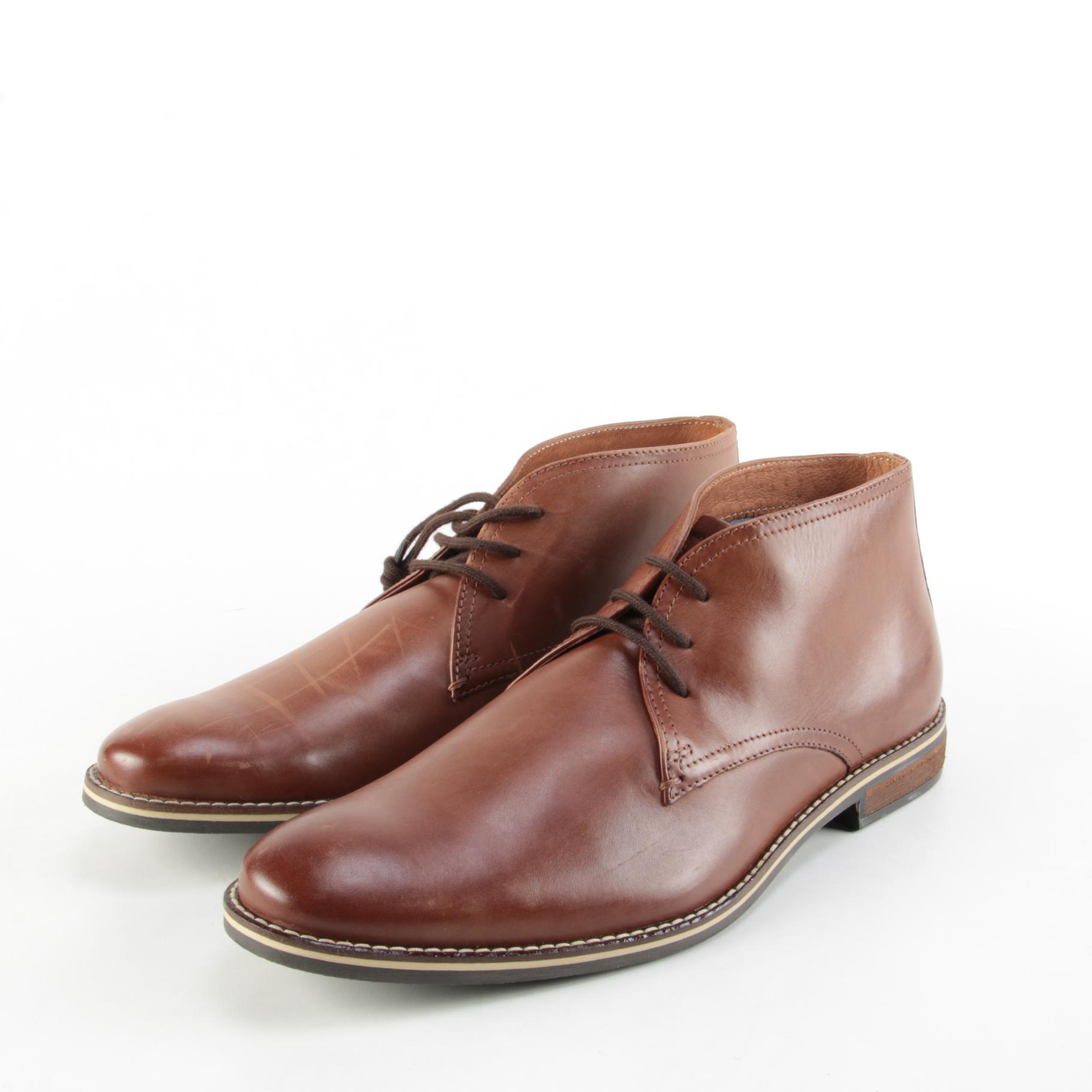 Men's Alfani Jason Brown Leather Derby Shoes