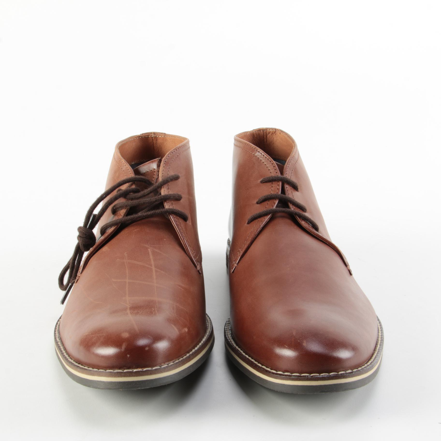 Men's Alfani Jason Brown Leather Derby Shoes