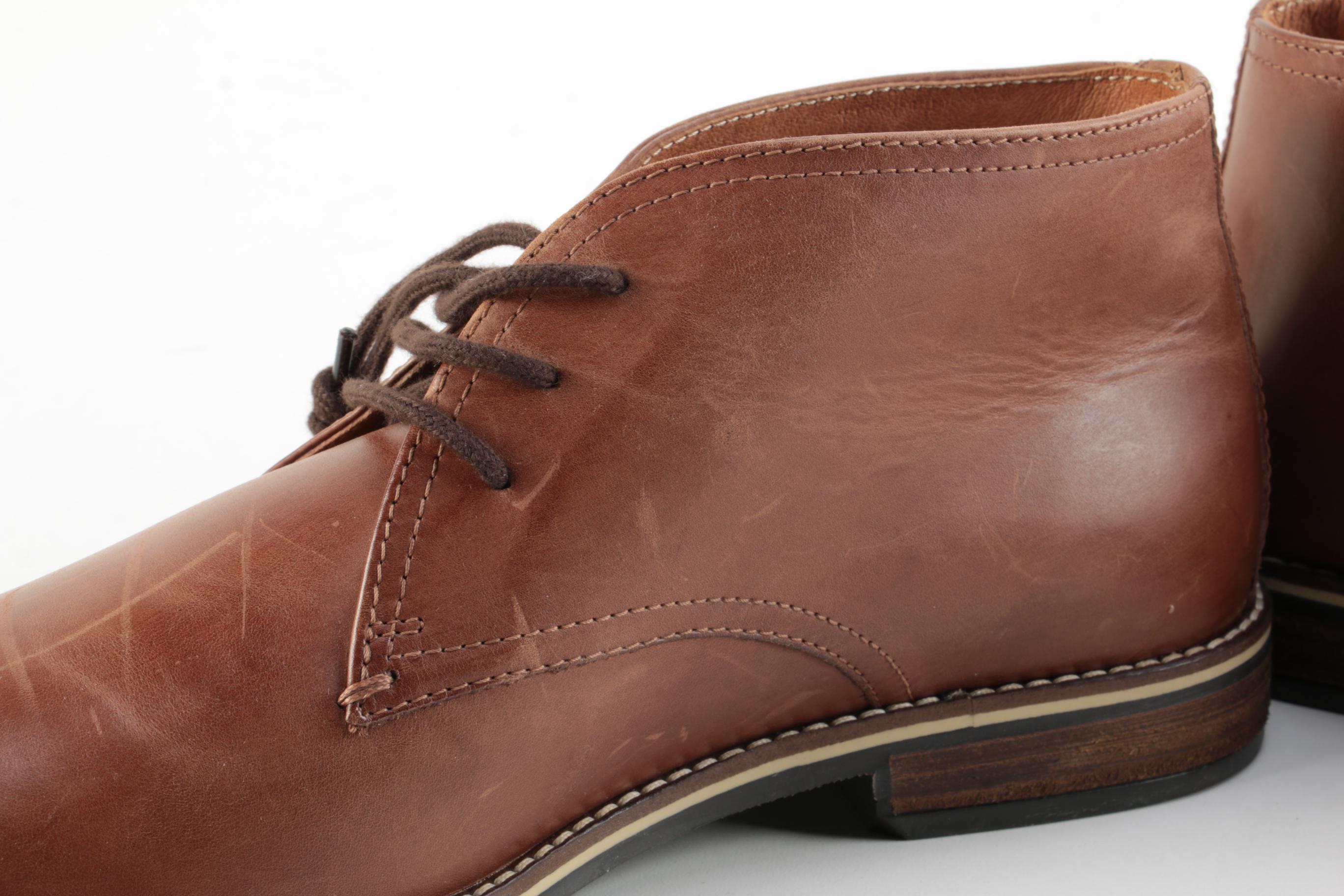 Men's Alfani Jason Brown Leather Derby Shoes