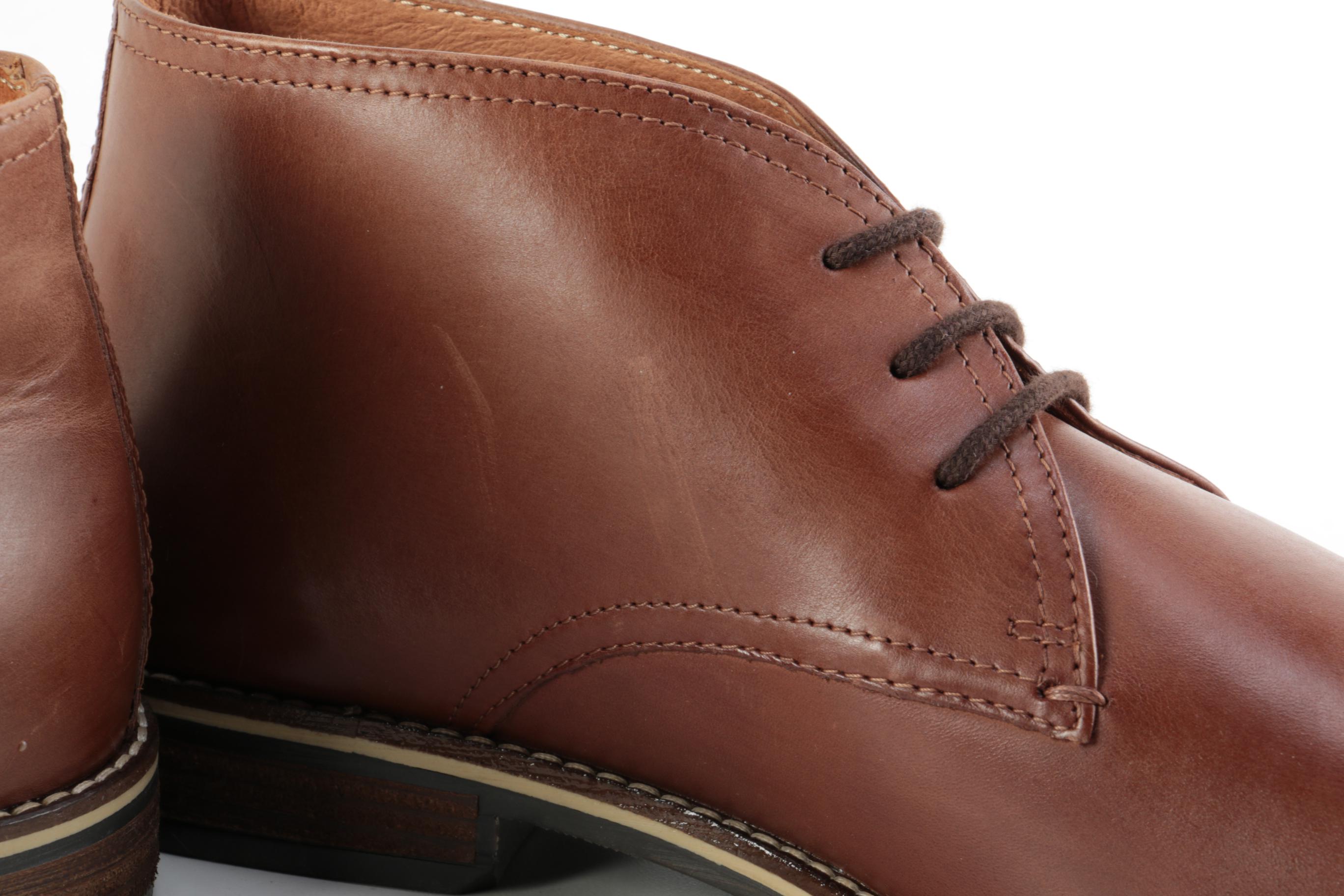 Men's Alfani Jason Brown Leather Derby Shoes