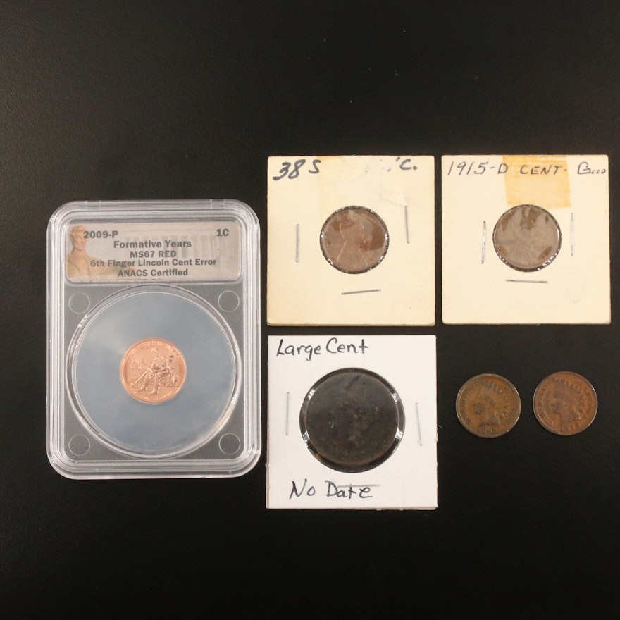 Assortment of U.S. 1-Cent Coins