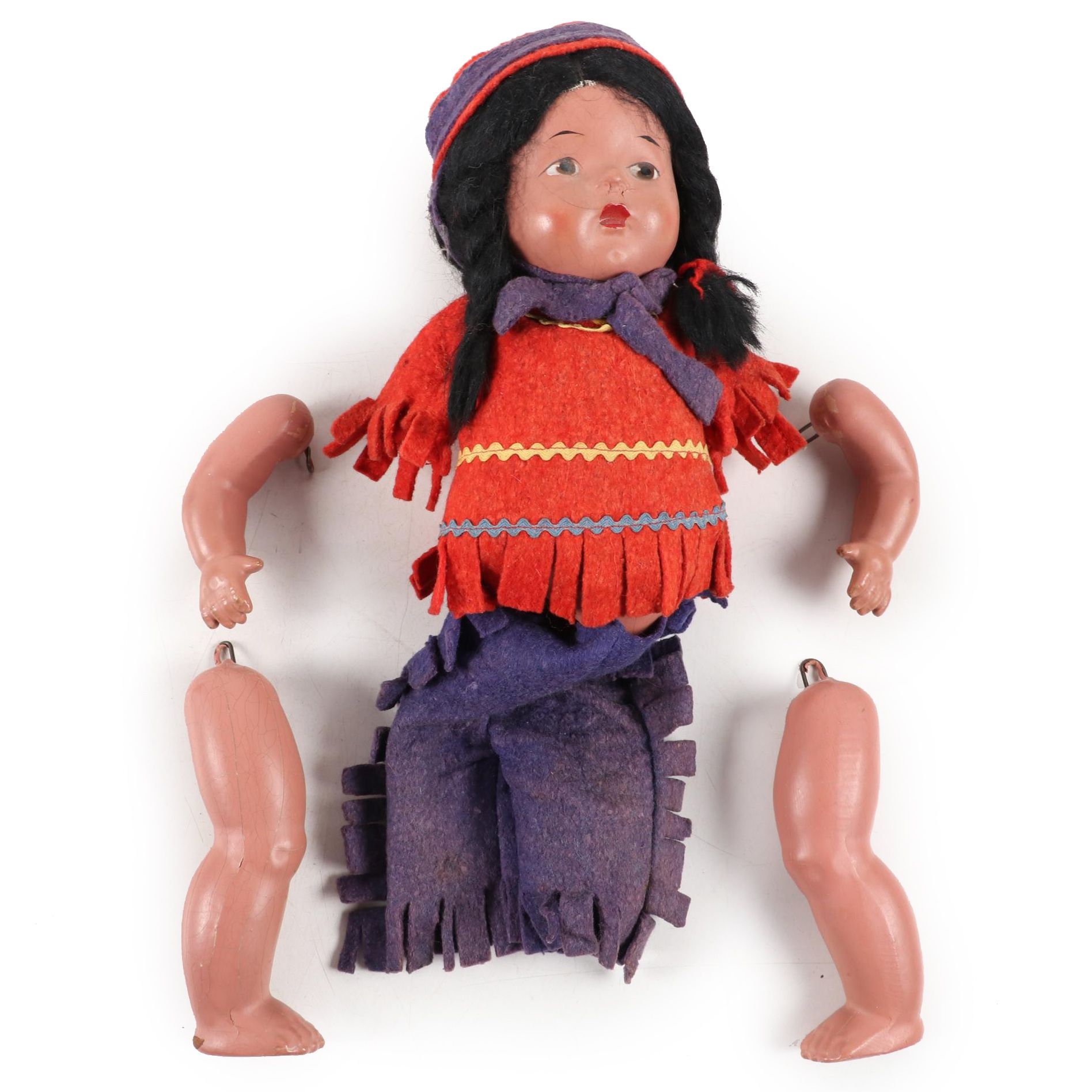Reliable Toy Company "Hiawatha" Composition Doll, 1948