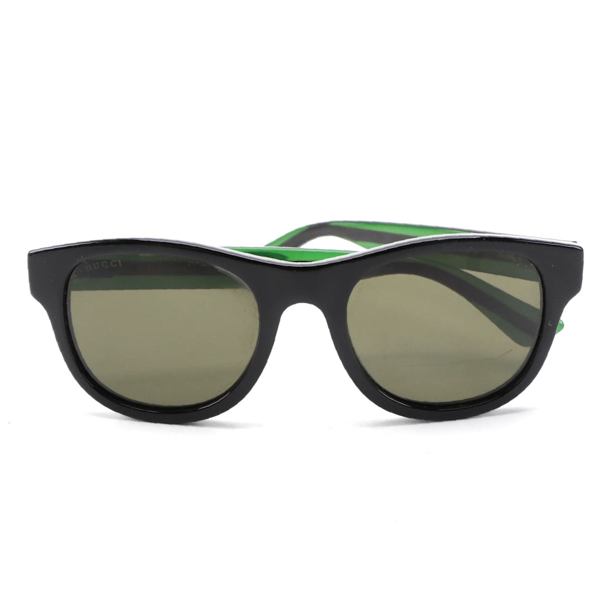 Gucci Havana GG0003S Green Web Sunglasses