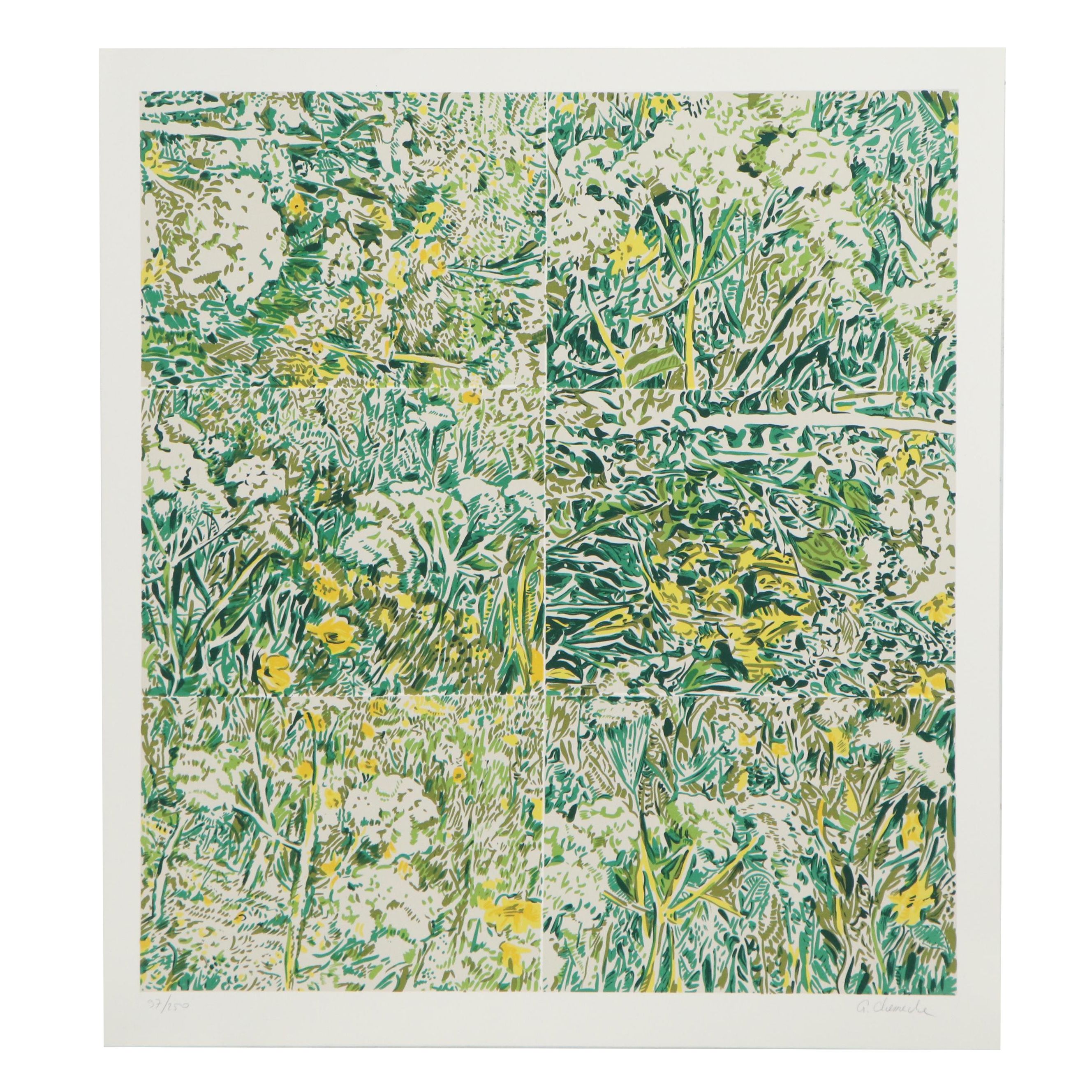 George Chemeche Serigraph "Composed Field III," 1979