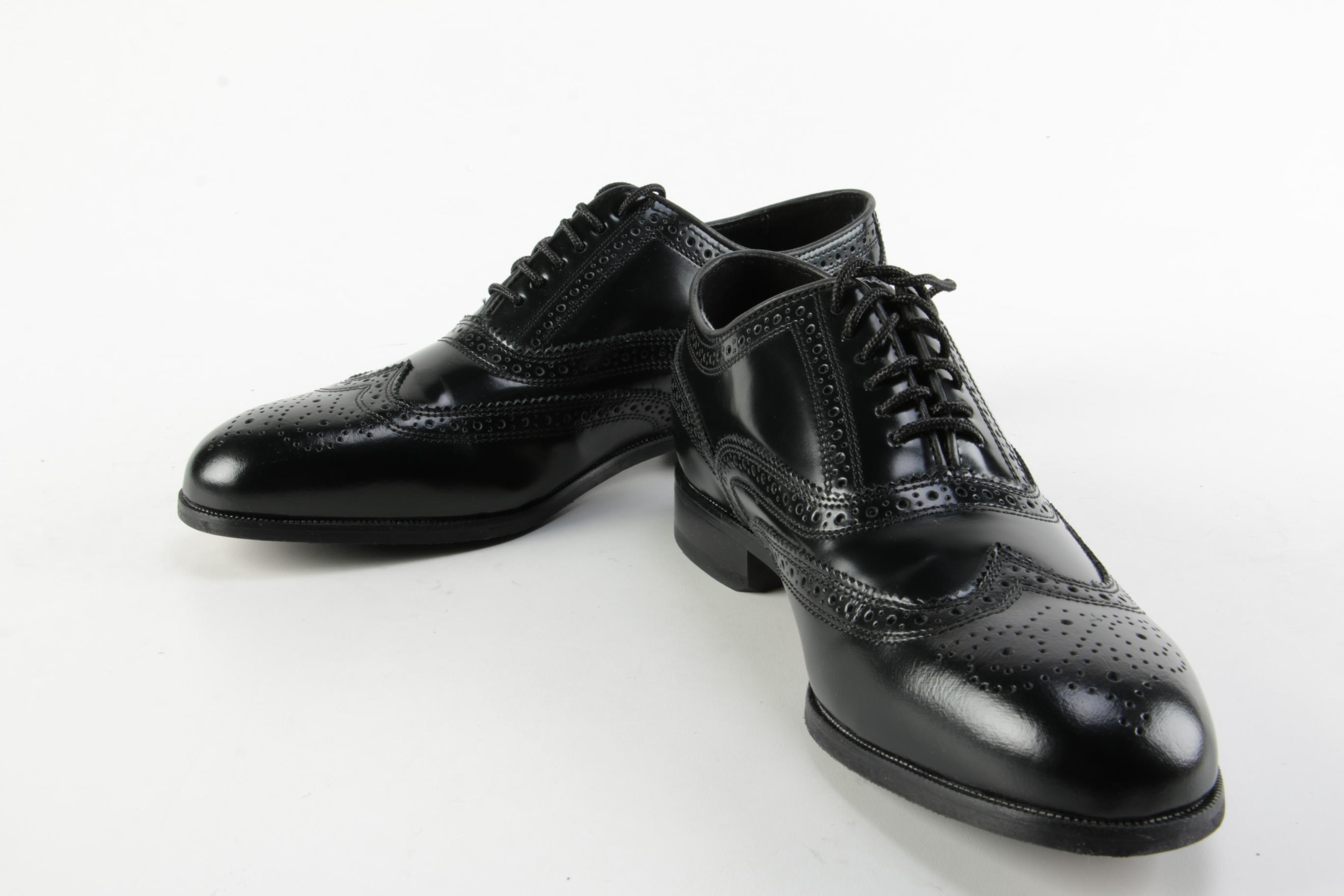 Florsheim Lexington Black Leather Wingtip Oxfords