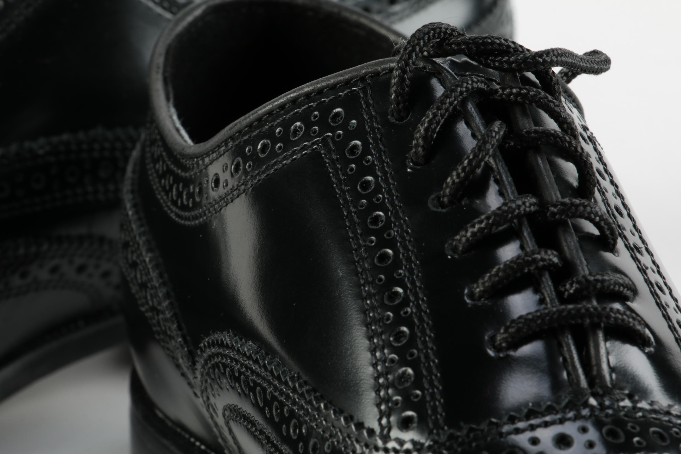 Florsheim Lexington Black Leather Wingtip Oxfords