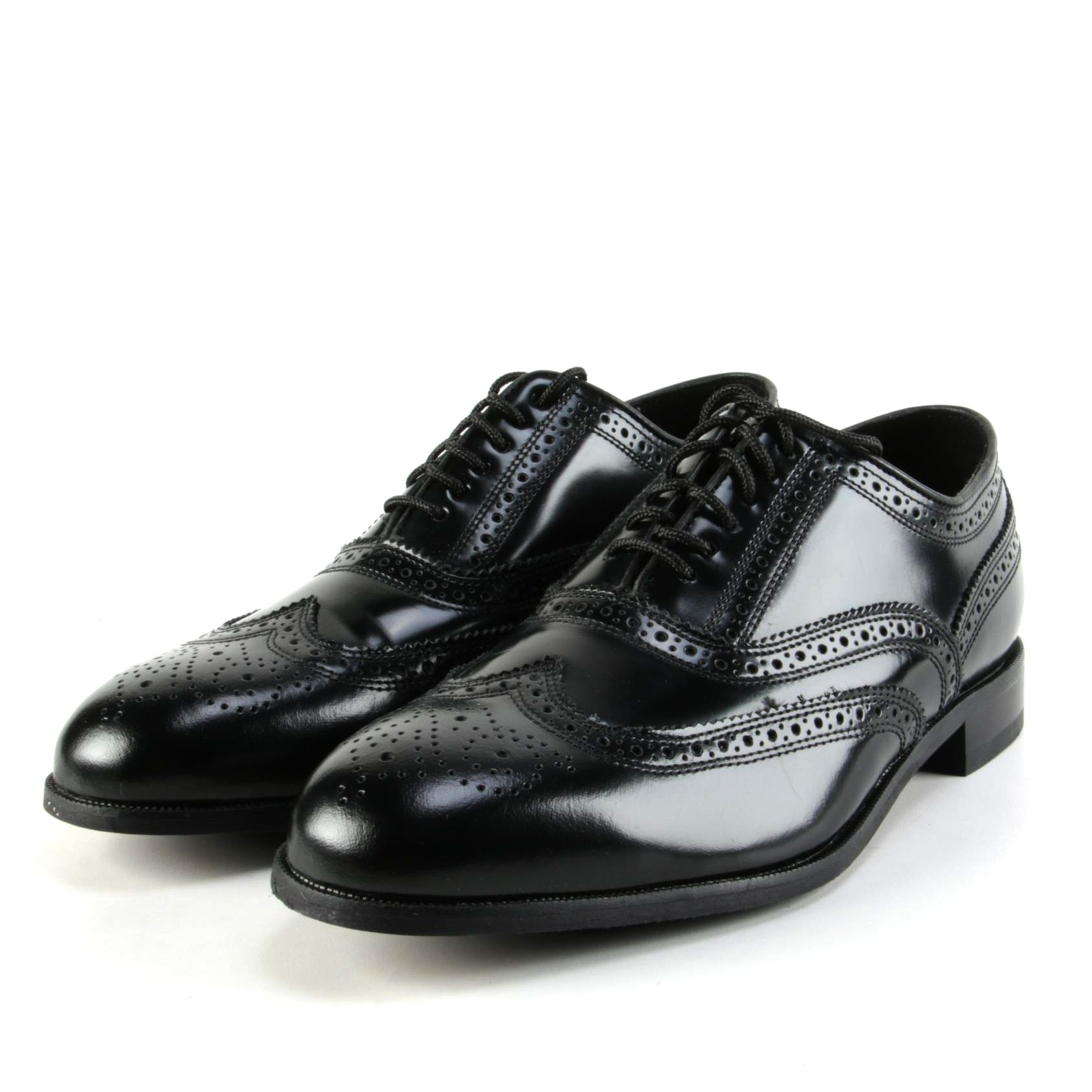 Florsheim Lexington Black Leather Wingtip Oxfords