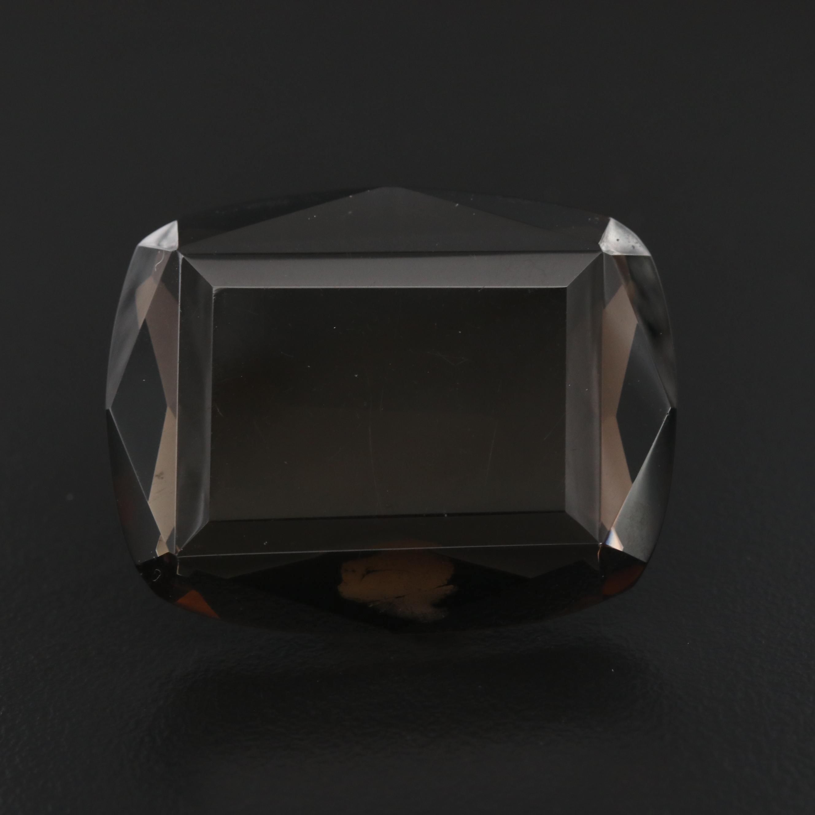Loose 72.66 CT Cushion Cut Smoky Quartz