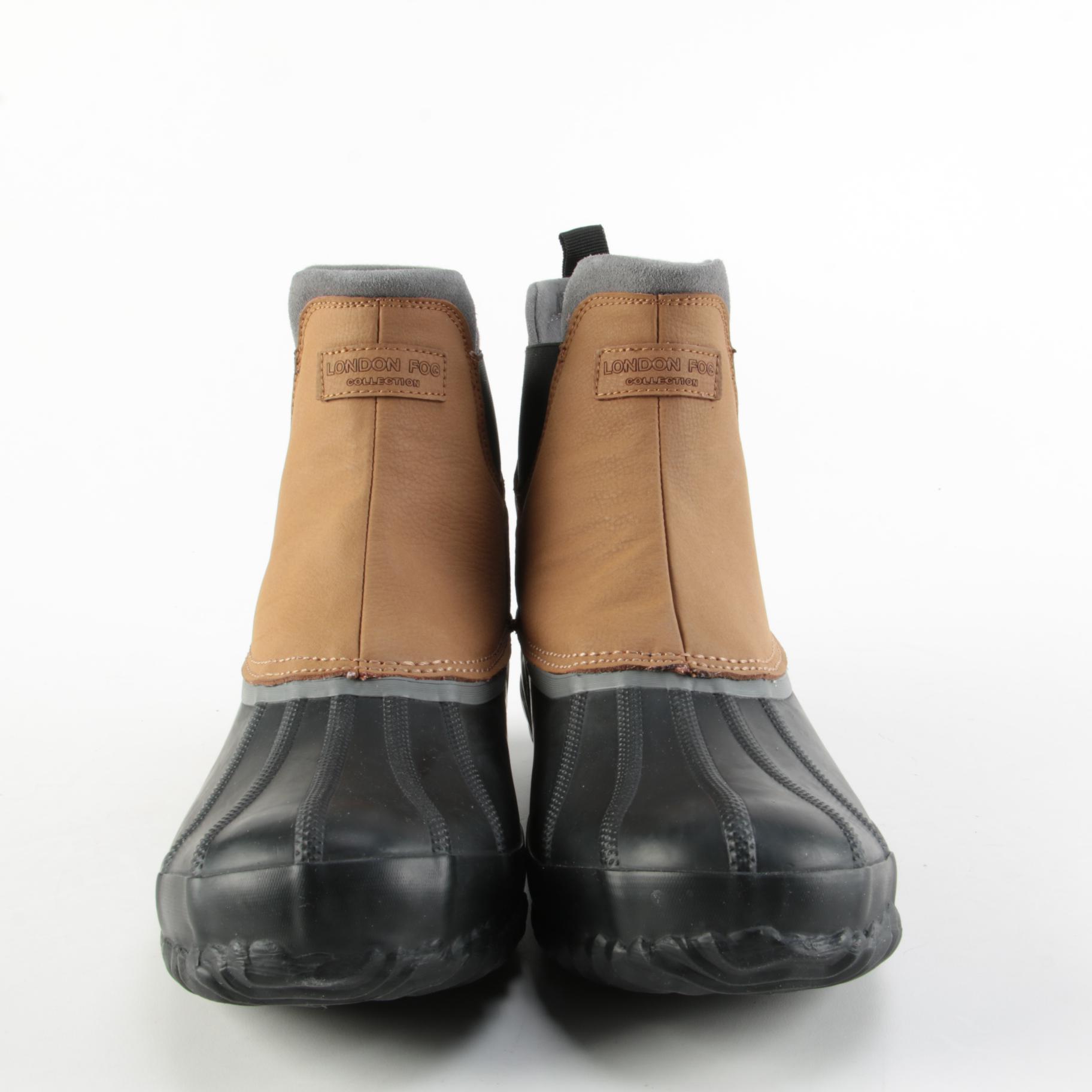 Men's London Fog Rye Winter Boots in Tan Waterproof Leather