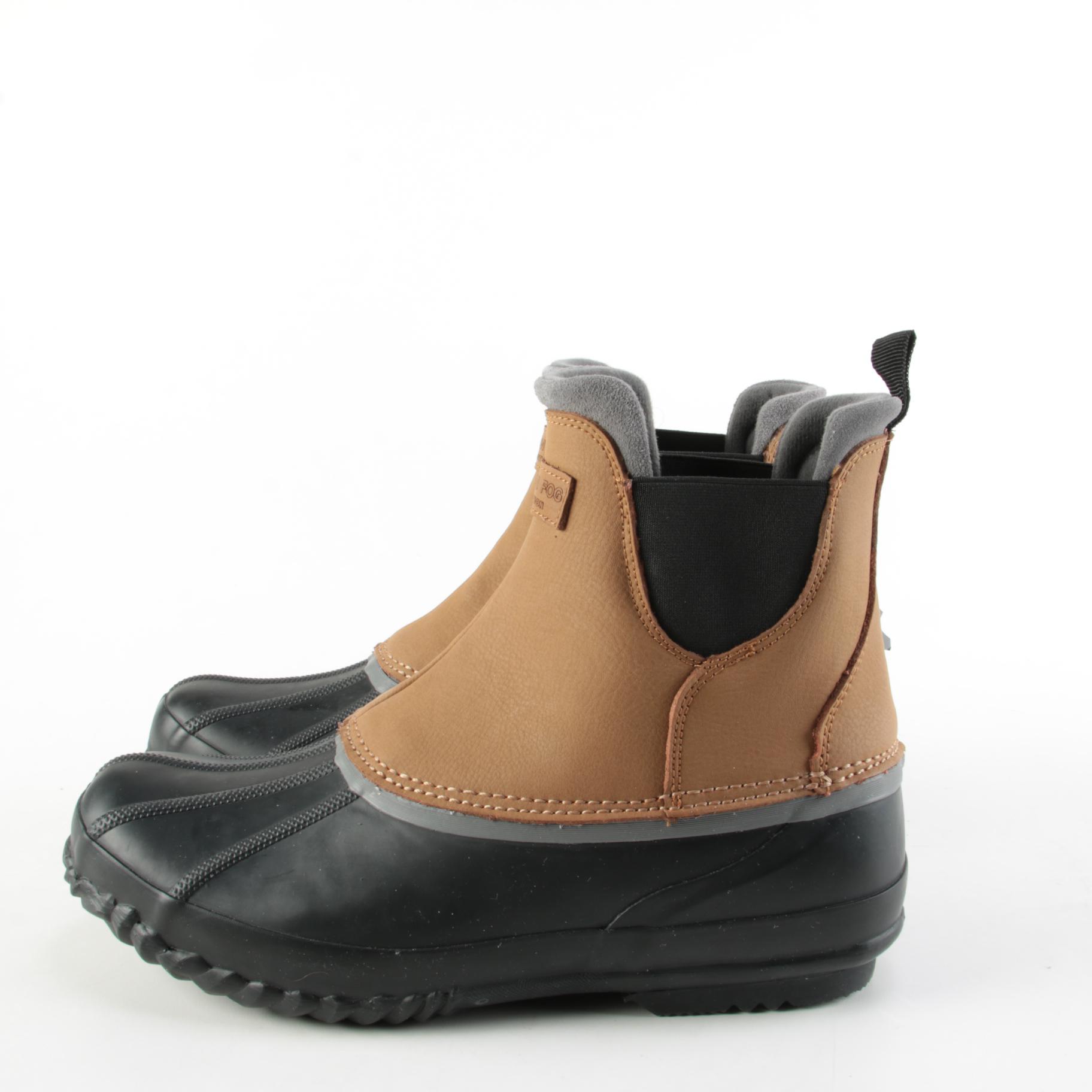 Men's London Fog Rye Winter Boots in Tan Waterproof Leather