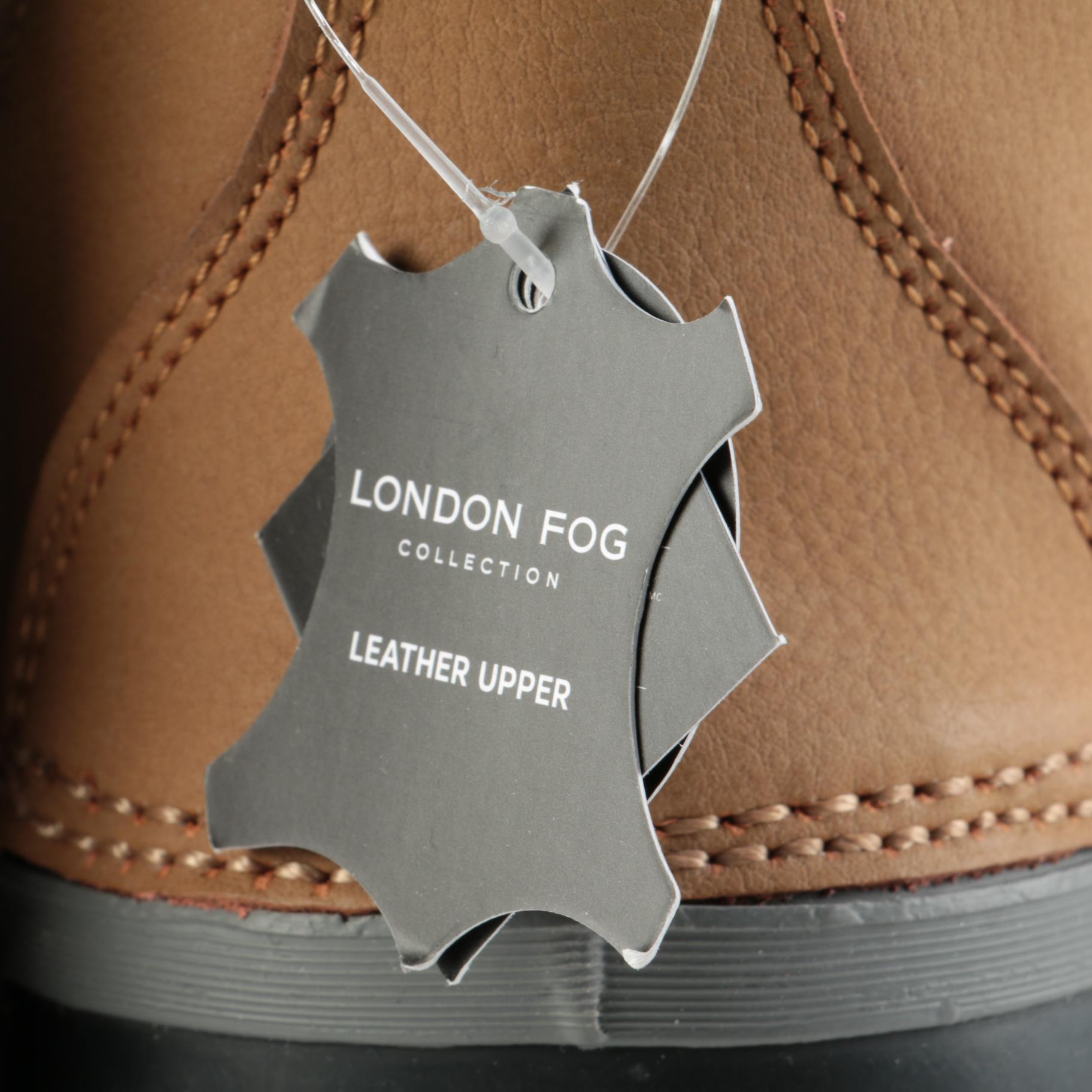 Men's London Fog Rye Winter Boots in Tan Waterproof Leather