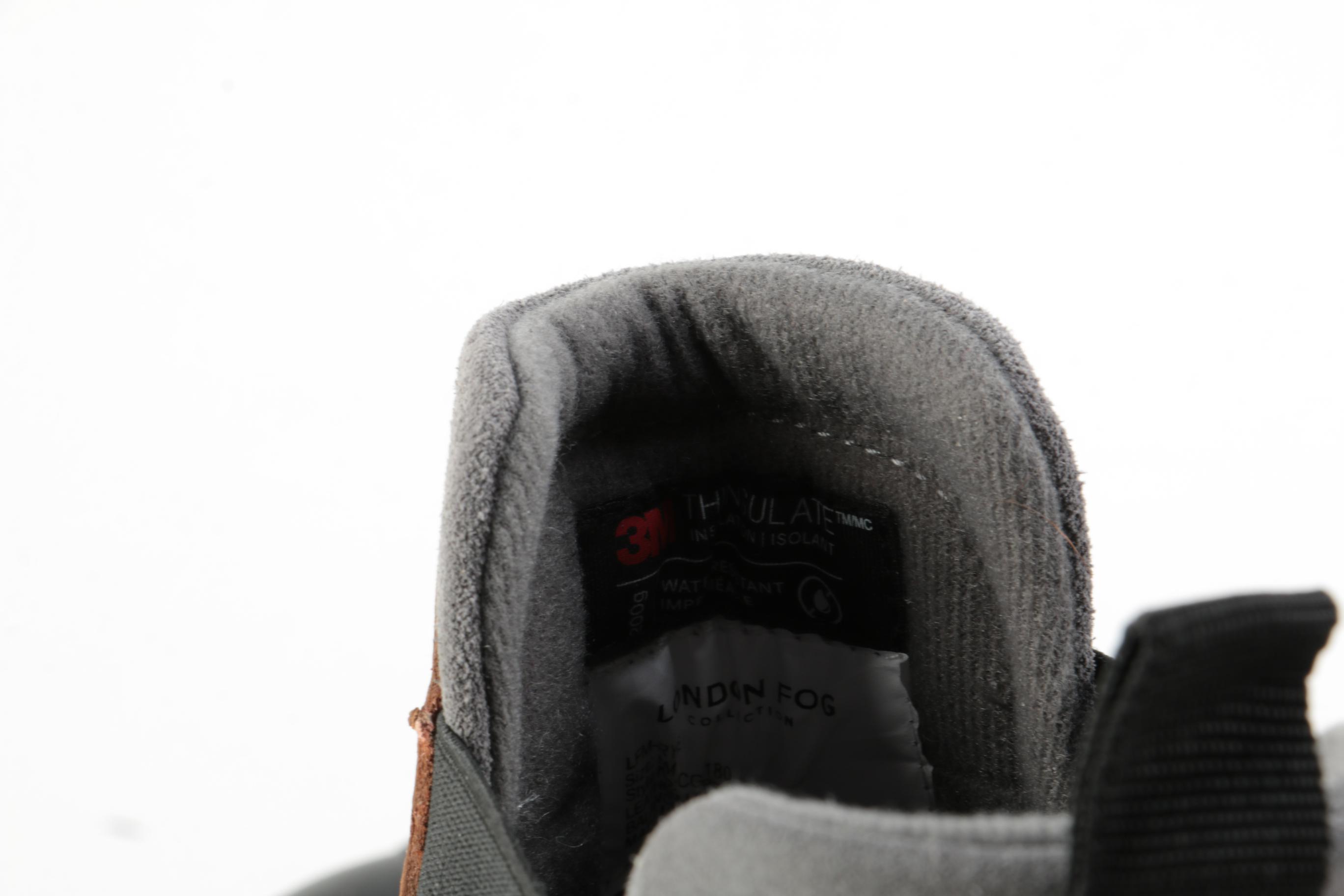 Men's London Fog Rye Winter Boots in Tan Waterproof Leather