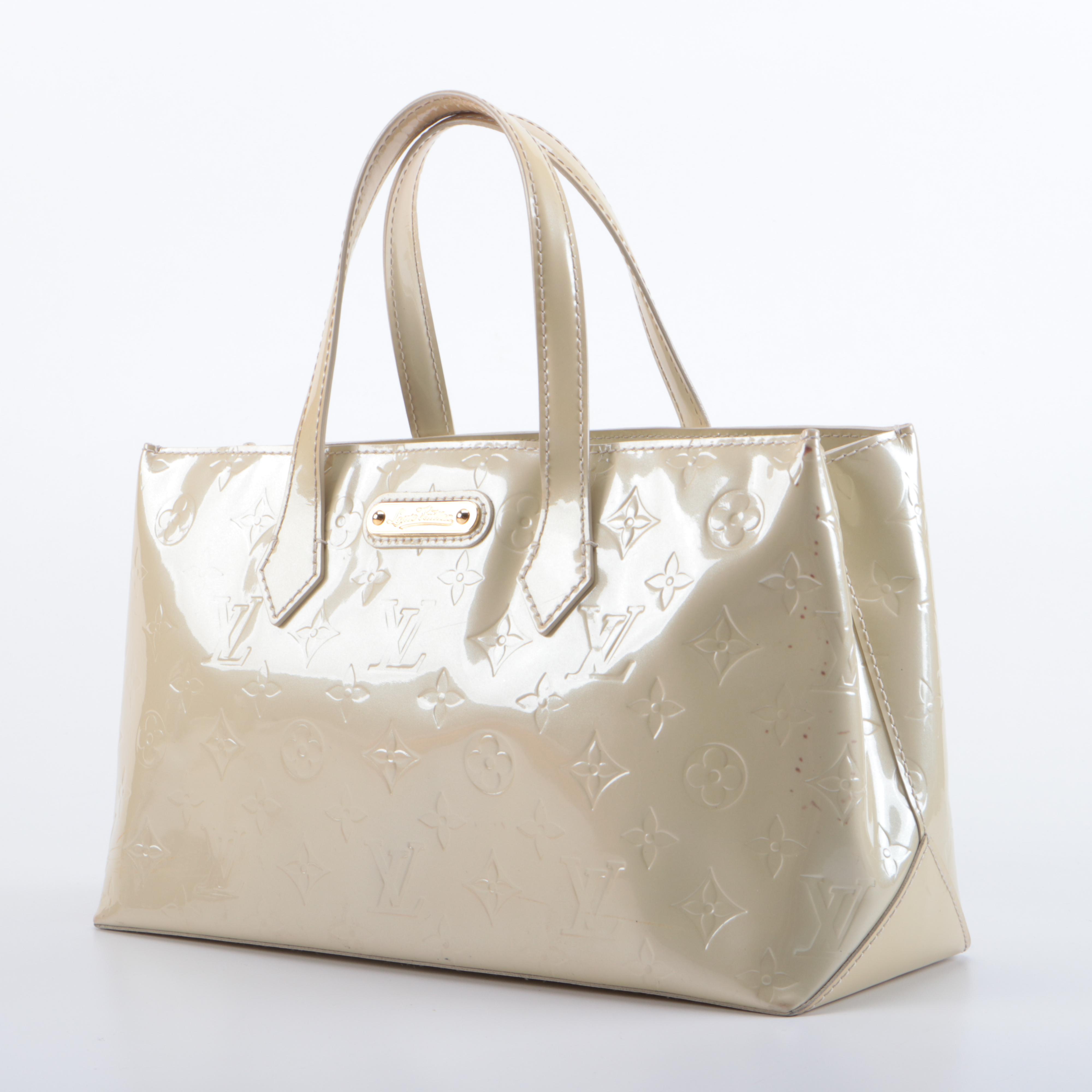 Louis Vuitton Wilshire PM Bag in Perle Monogram Vernis