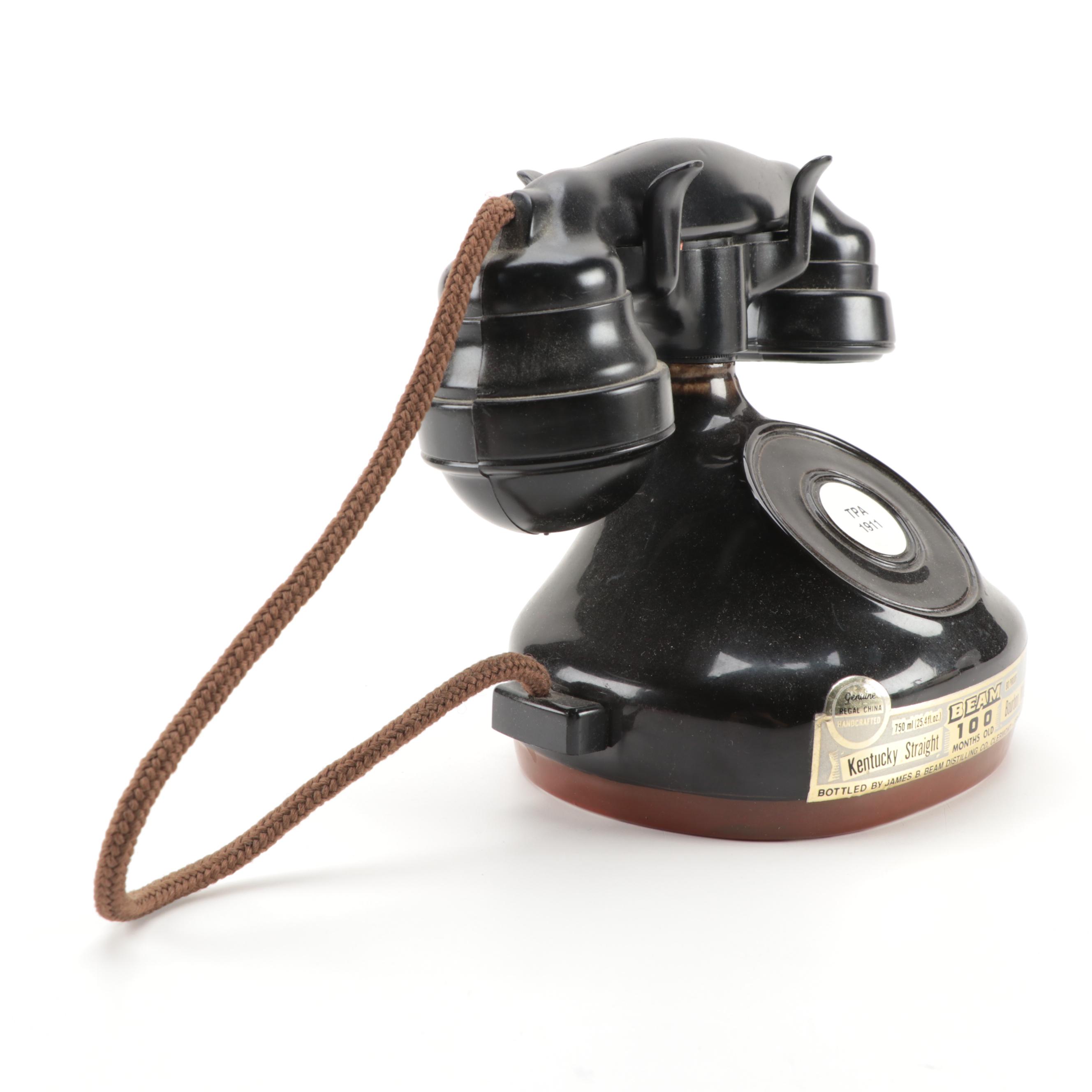 Jim Beam 1928 French Phone Novelty Ceramic Decanter